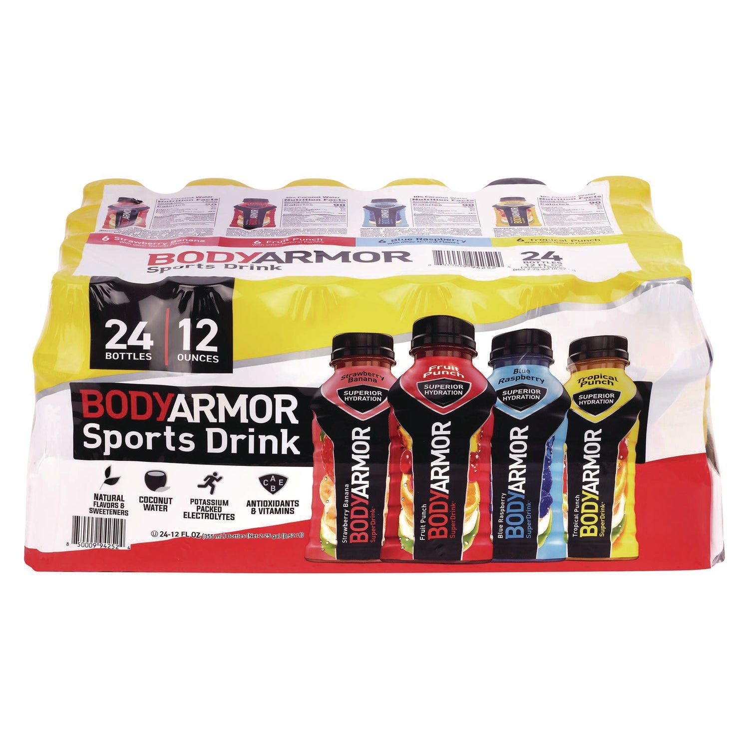 BodyArmor BASE Sports Drink Variety Pack, Assorted Flavors, 12 oz Bottle, 24/Carton - Bloom Skins