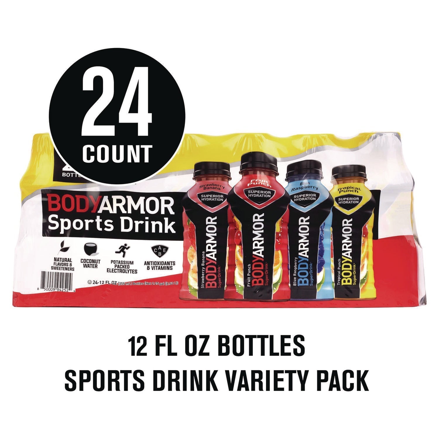 BodyArmor BASE Sports Drink Variety Pack, Assorted Flavors, 12 oz Bottle, 24/Carton - Bloom Skins