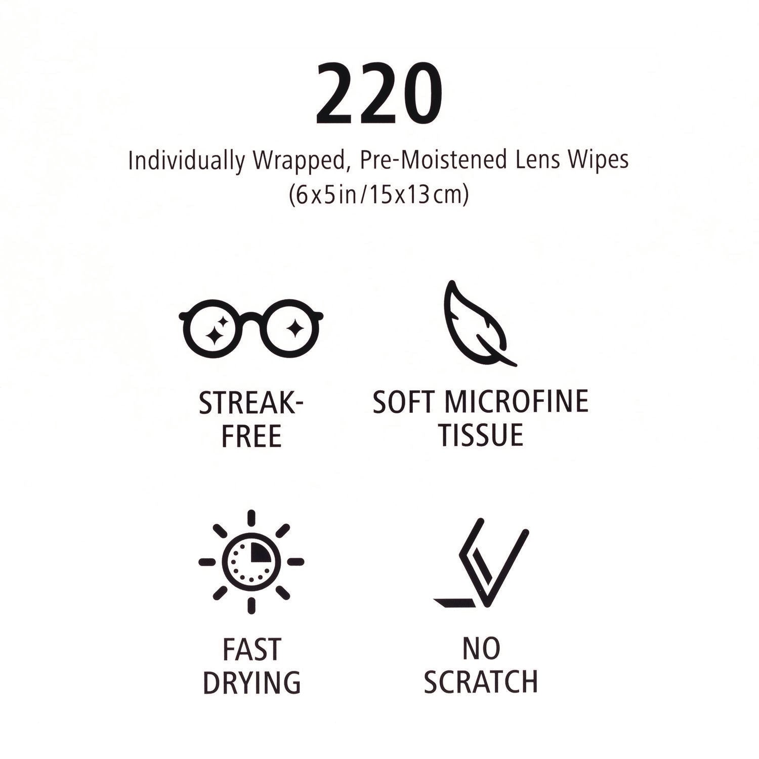 ZEISS Lens Wipes, 6 x 5, 220/Carton - Bloom Skins