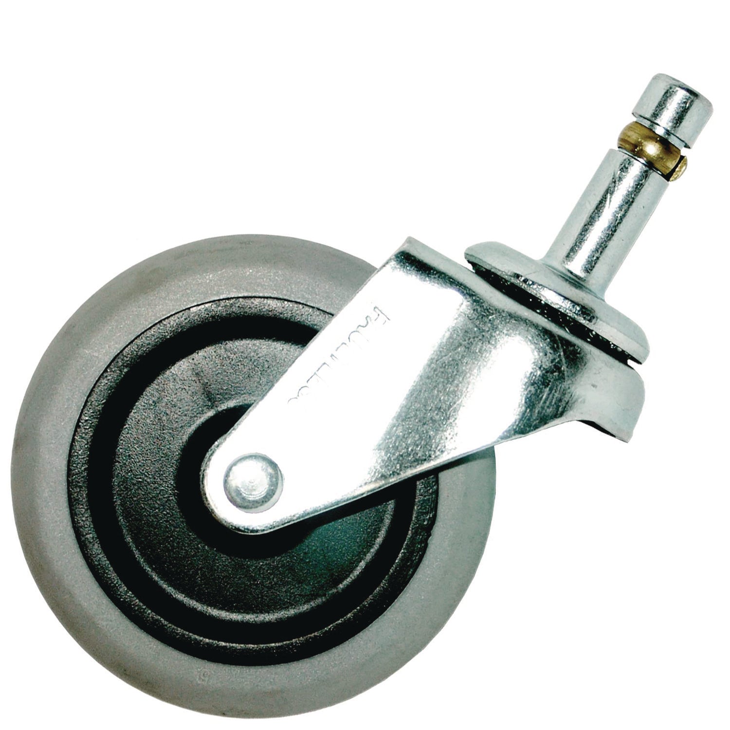 Rubbermaid® Commercial 3" Swivel Caster, Grip Ring Stem, 3" Wheel, Black/Gray - Bloom Skins