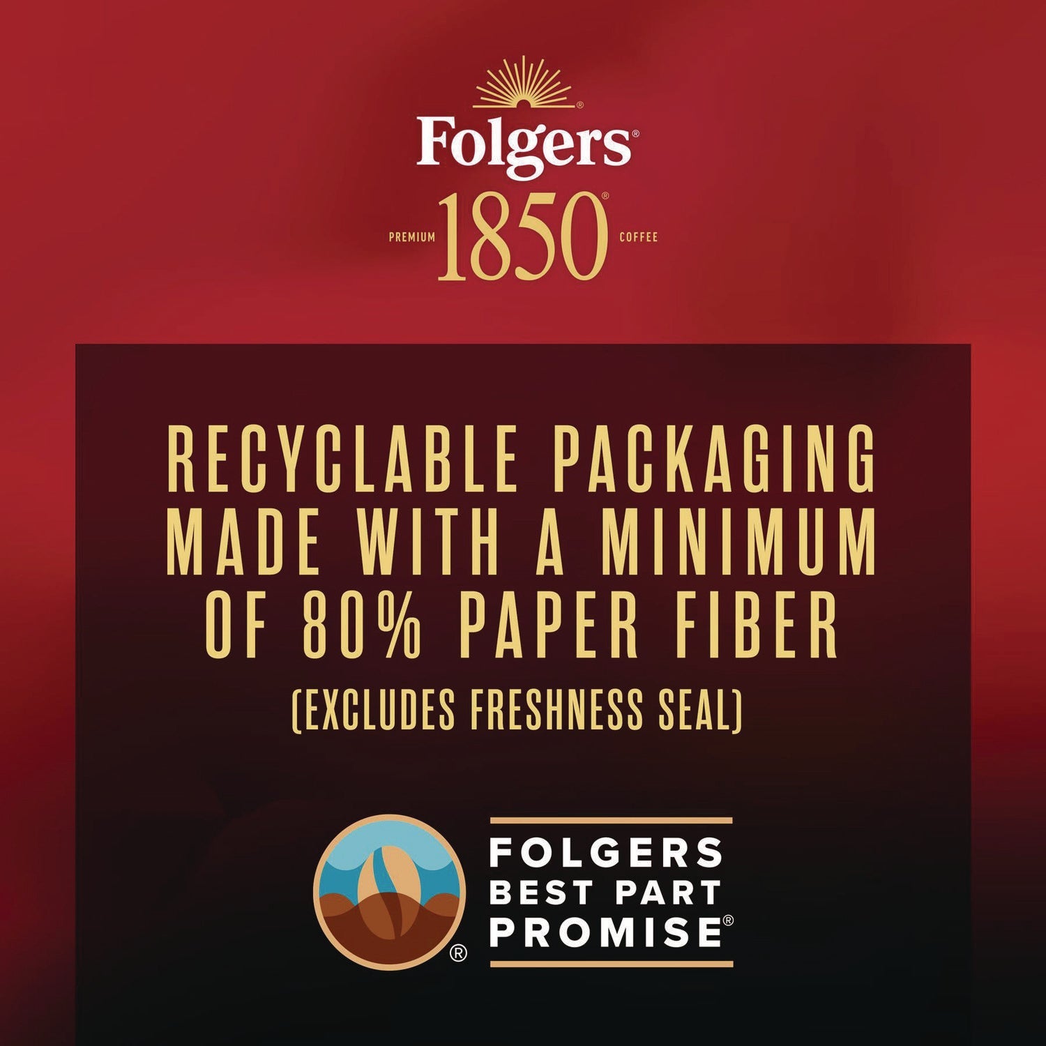 1850 Coffee, Trailblazer, 12 oz Bag, 6/Carton