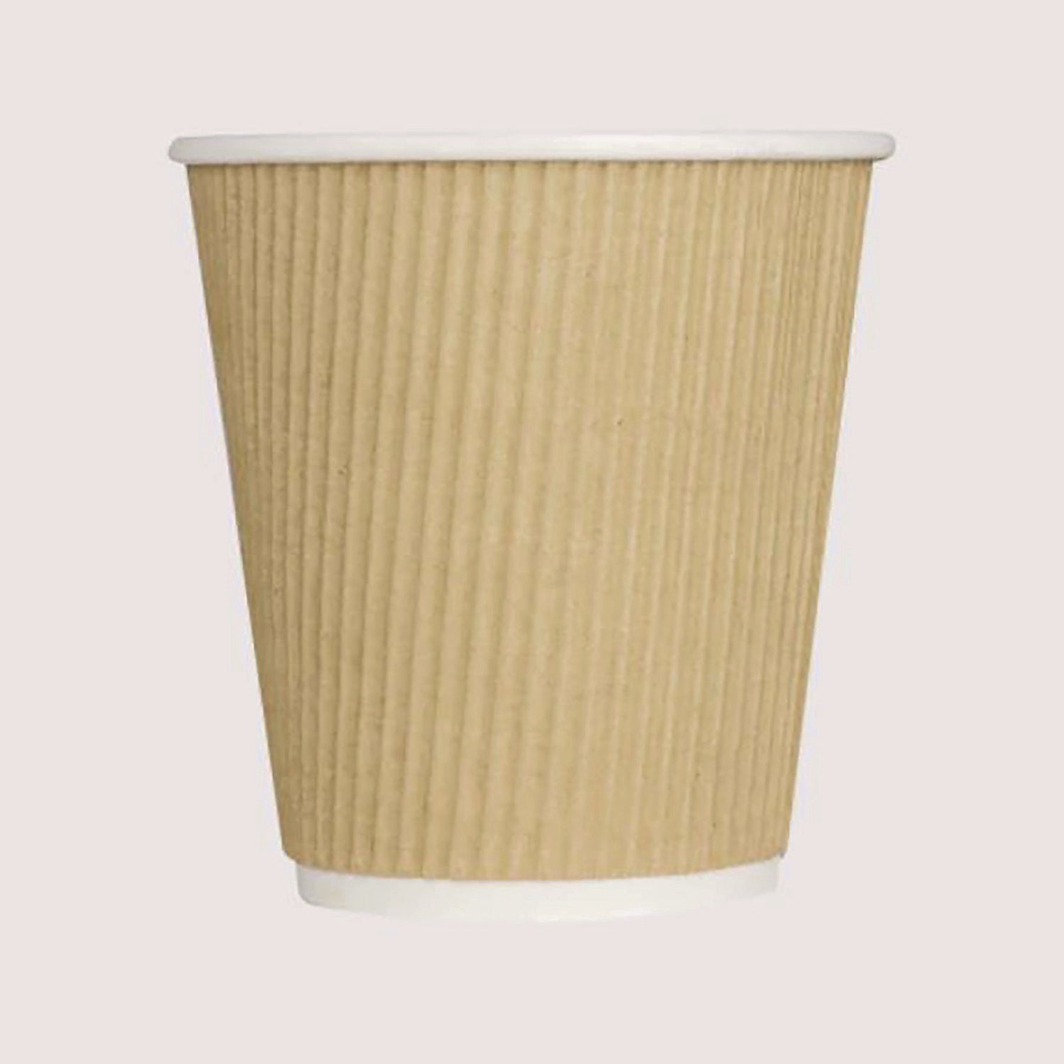 Karat® Ripple Hot Cups, 10 oz, Paper, Kraft/White, 500/Carton - Bloom Skins