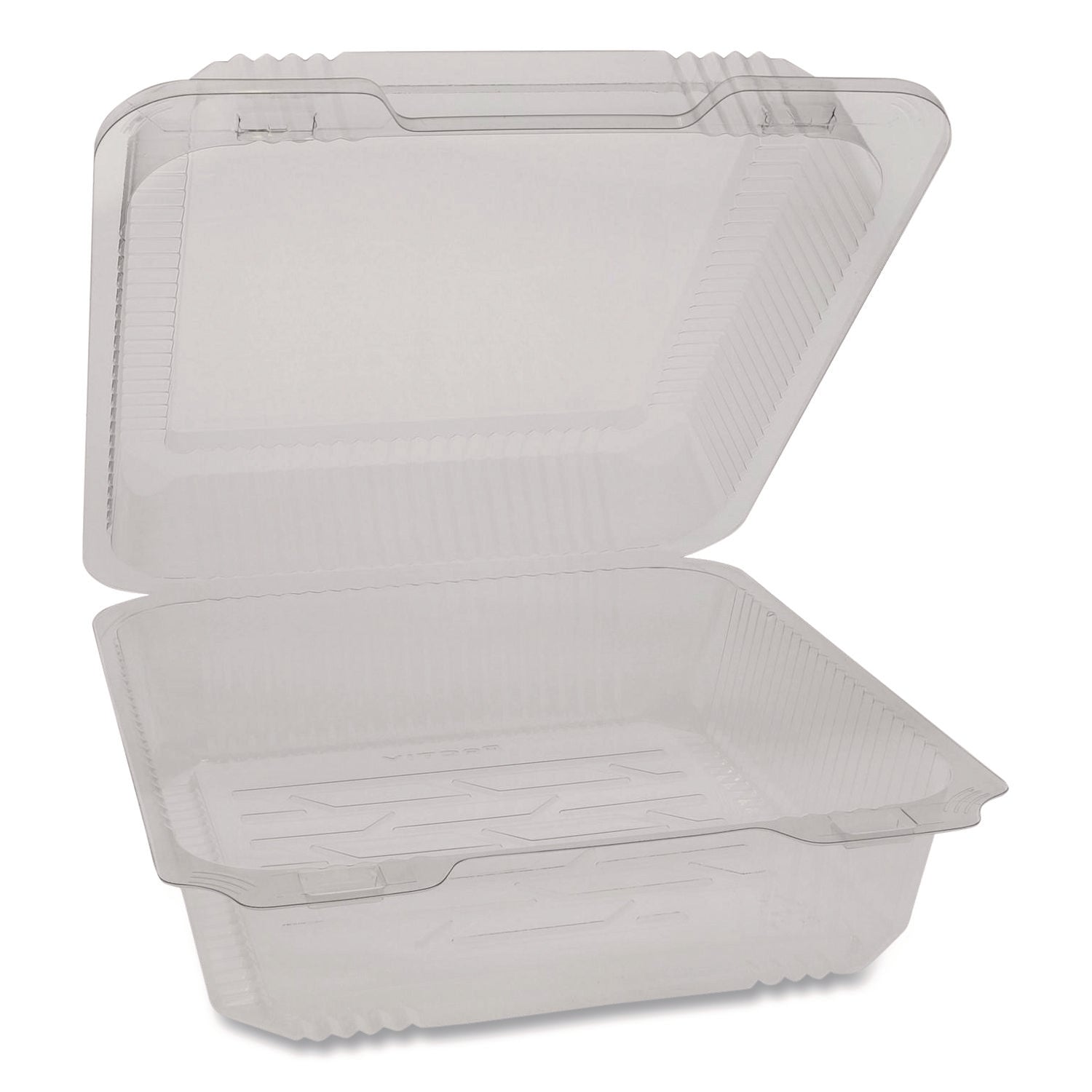 Pactiv Evergreen SmartLock PET Hinged Lid Bakery Container, 8.75 x 8.25 x 3.63, Clear, Plastic, 200/Carton