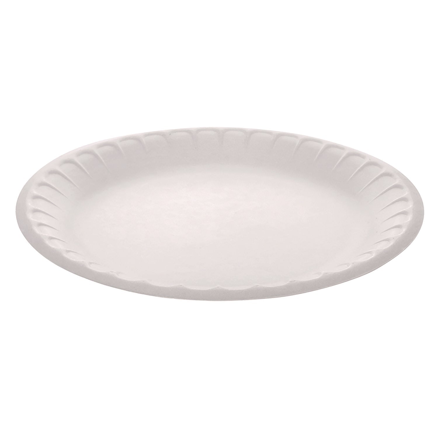 Pactiv Evergreen Placesetter Satin Non-Laminated Foam Dinnerware, Plate, 9" dia, White, 500/Carton