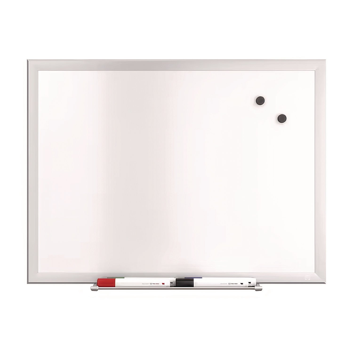 TRU RED™ Magnetic Steel Dry Erase Board, 18" x 24", White Surface, Gray/Natural Aluminum Frame