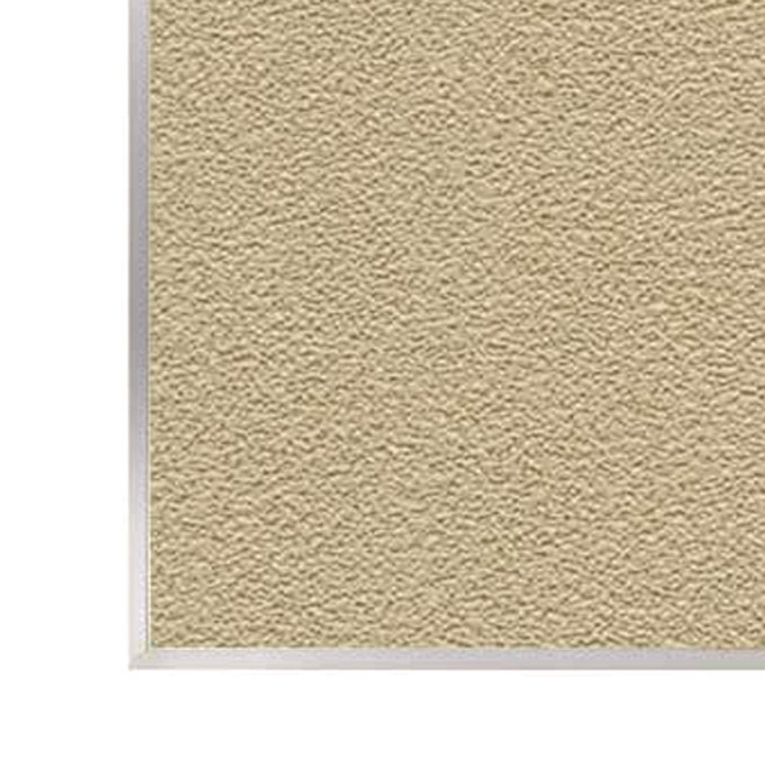 Ghent Vinyl Bulletin Board with Aluminum Frame, 87.91" x 48.5", Caramel Surface, Satin Aluminum Frame