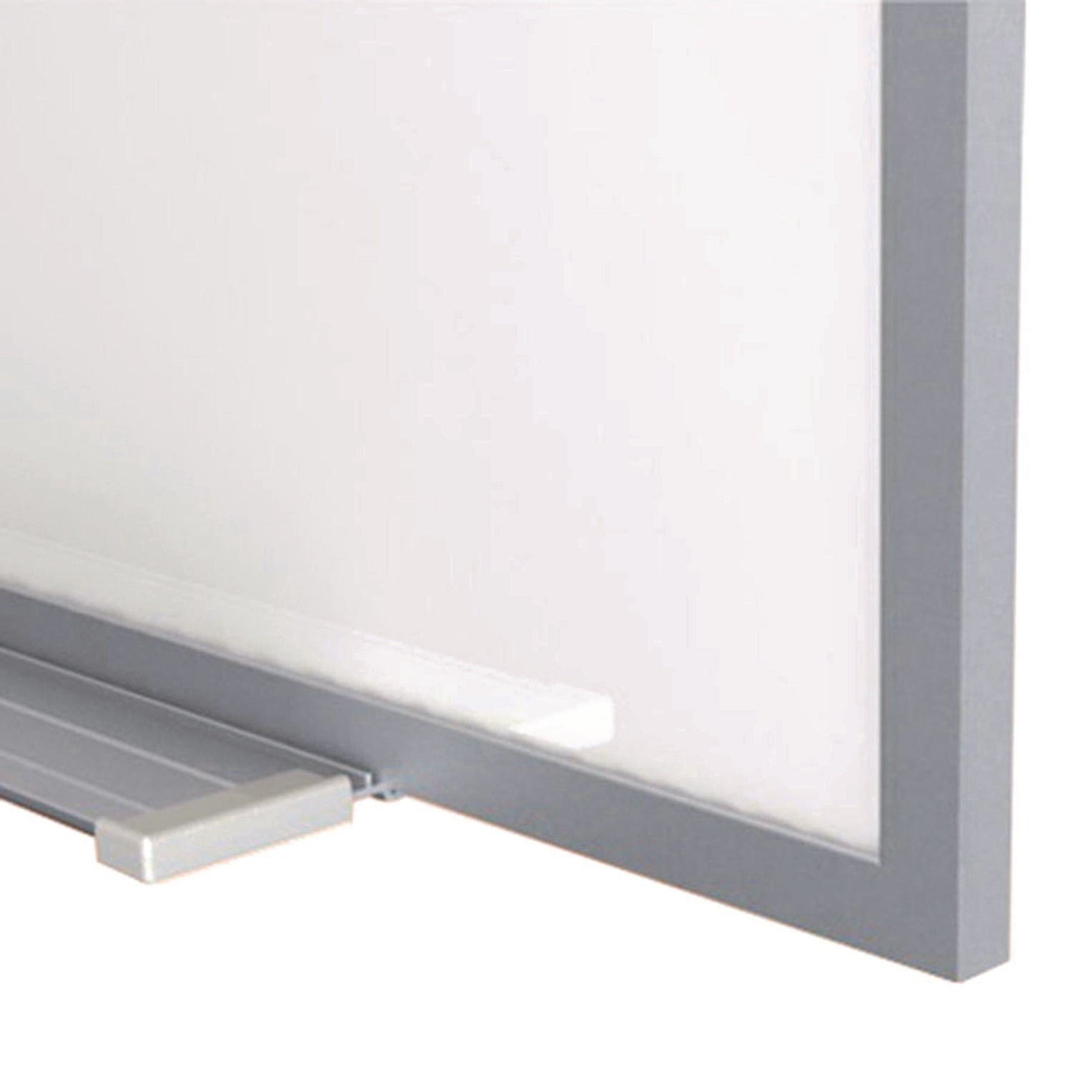 Ghent Proma Projection Magnetic Porcelain Whiteboard, 87.91" x 48.5", White Surface, Satin Aluminum Frame - Bloom Skins