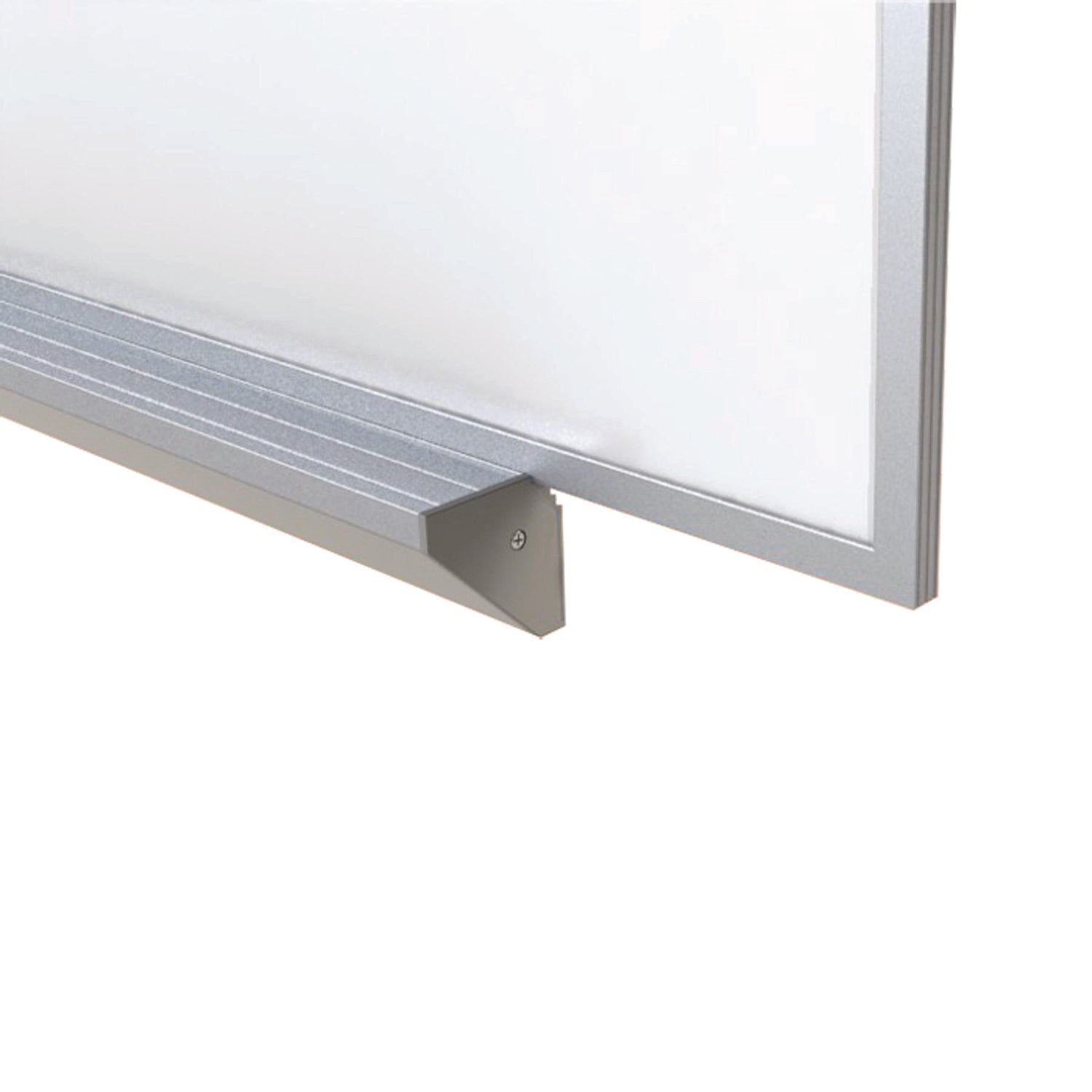 Ghent M1 Porcelain Magnetic Whiteboard with Box Tray, 87.91 x 51.25, White Surface, Satin Aluminum Frame