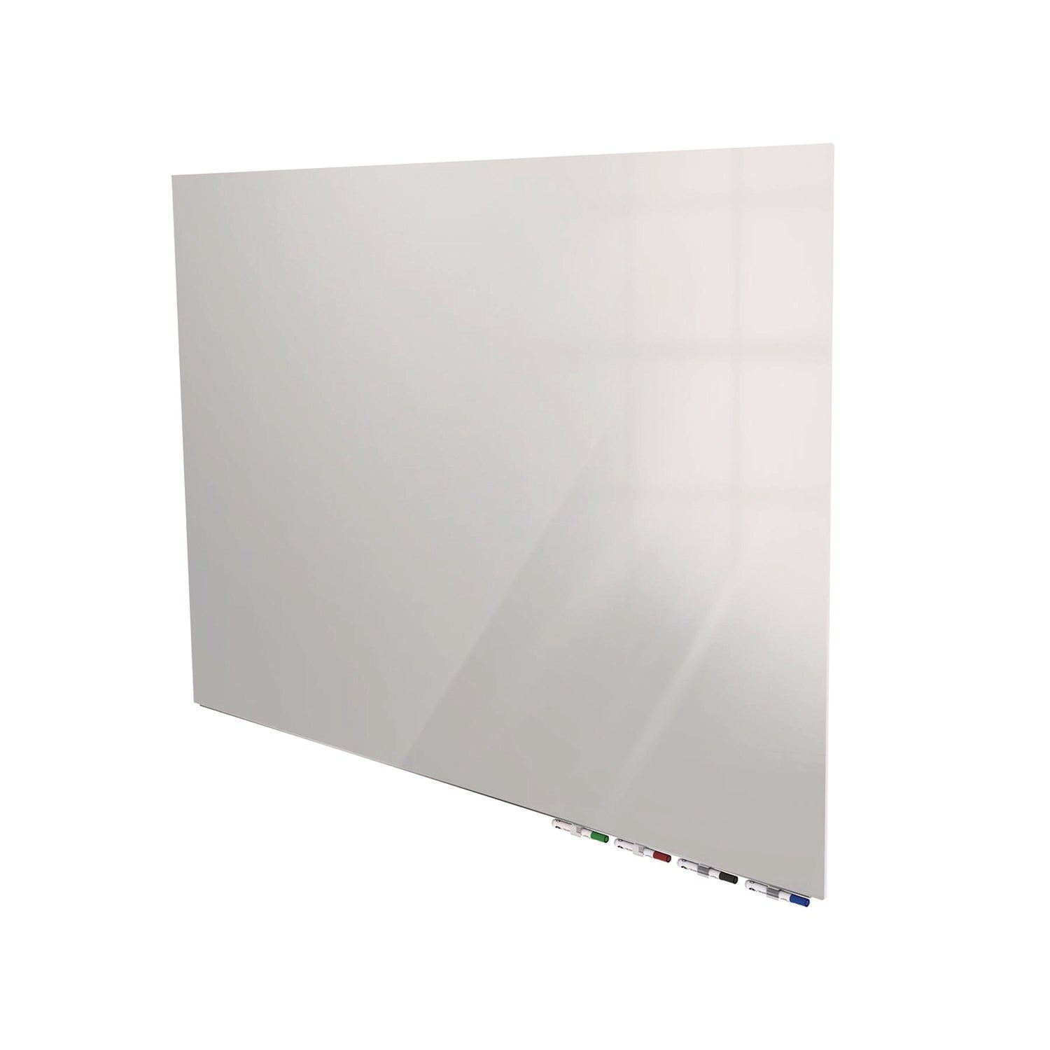 Ghent Aria Low-Profile Frameless Magnetic Glassboard, 96" x 48", Gray Surface
