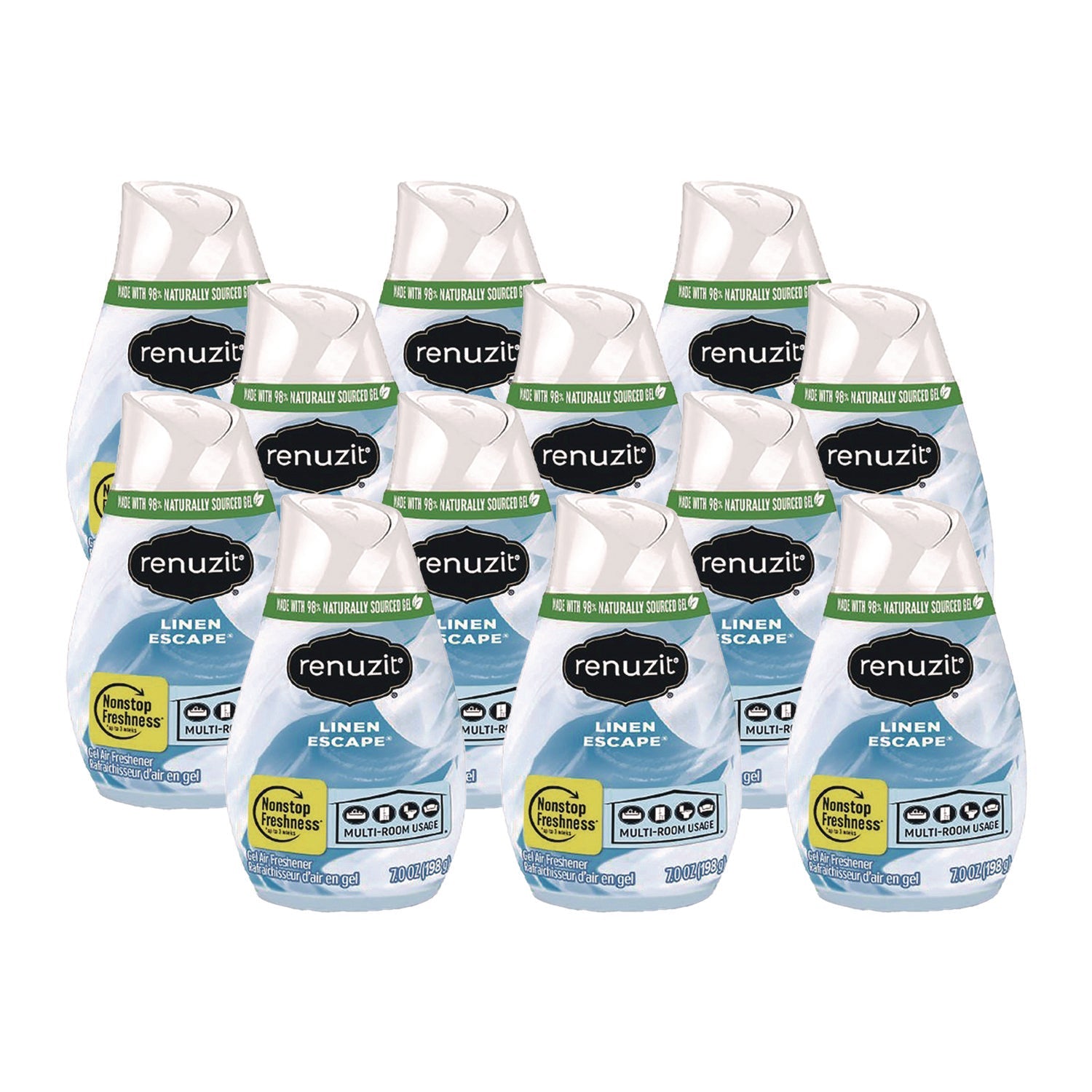 Renuzit® Adjustables Air Fresheners, Linen Escape, 7 oz Cone, 12/Carton