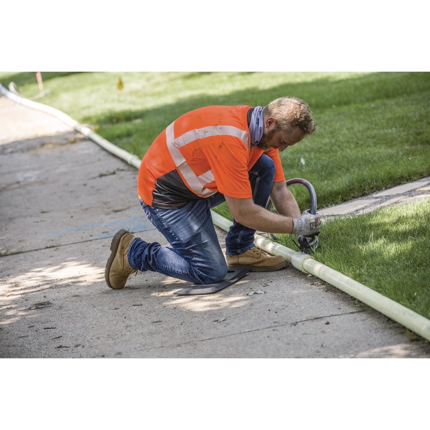 ergodyne® GloWear 8280BK Class 2 Performance T-Shirt with Black Bottom, 3X-Large Long, Orange