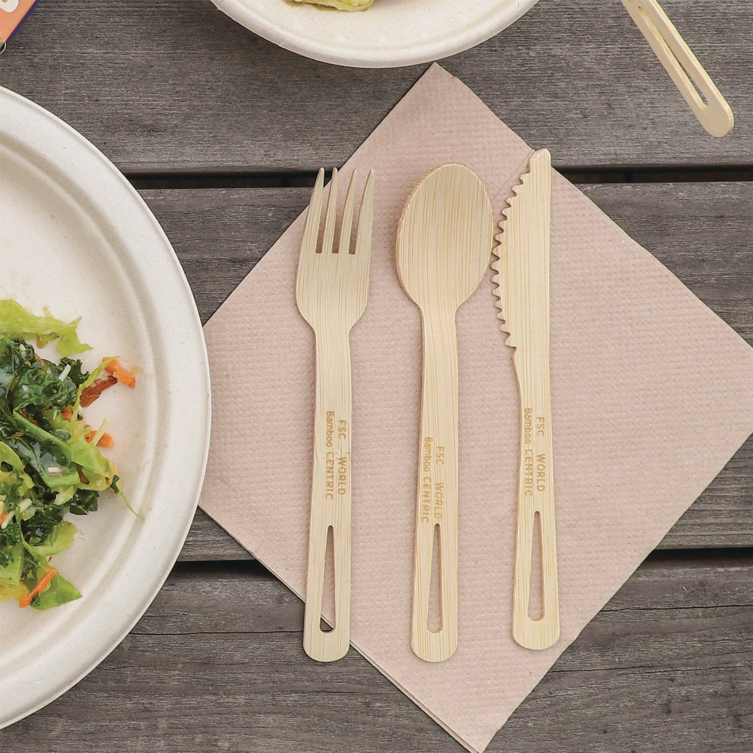 World Centric® Bamboo Cutlery, Knife, Paper, Natural, 750/Carton - Bloom Skins