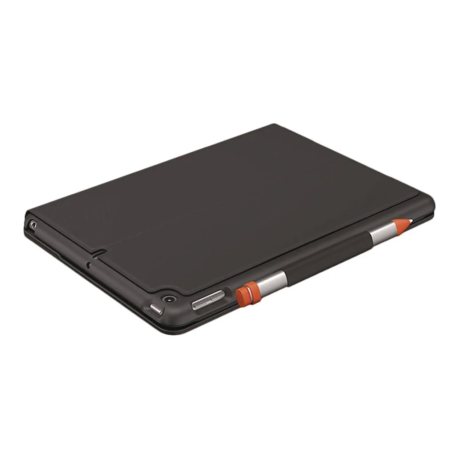 Logitech® Slim Folio Plastic Keyboard Case for iPad 7th, 8th Generation, Graphite