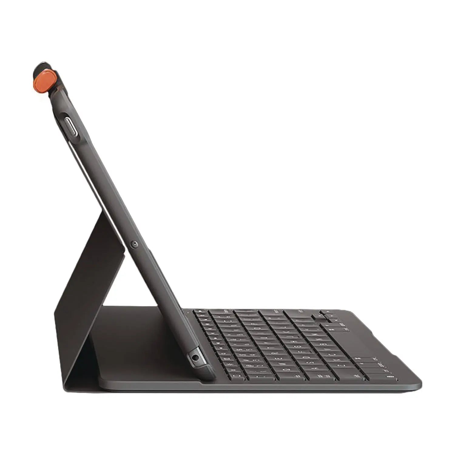 Logitech® Slim Folio Plastic Keyboard Case for iPad 7th, 8th Generation, Graphite