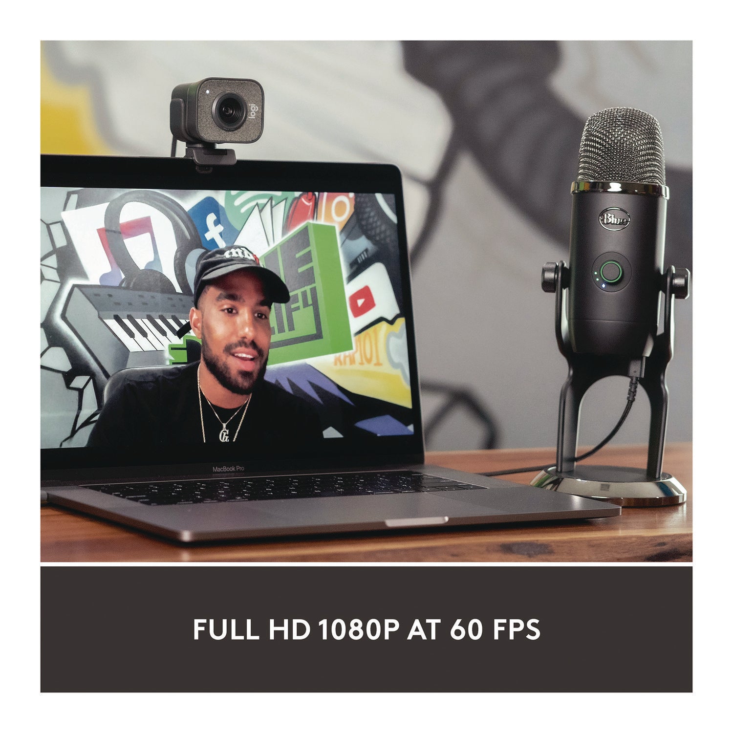 Logitech® StreamCam Plus Webcam, 1920 x 1080 Pixels, 2.1 Mpixels, Black