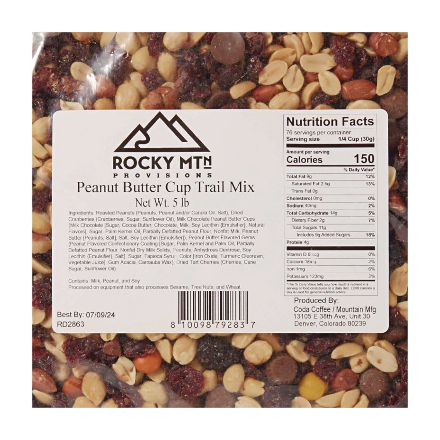 Mountain Manufacturing™ Peanut Butter Cup Roasted Trail Mix, 80 oz Bag, 4/Carton