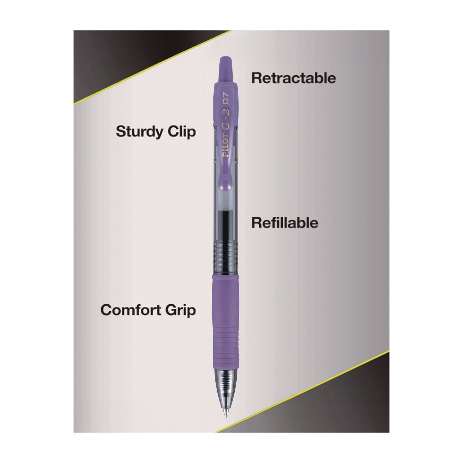 Pilot® G2 Premium Gel Pen, Retractable, Fine 0.7 mm, Assorted Ink and Barrel Colors, 5/Pack