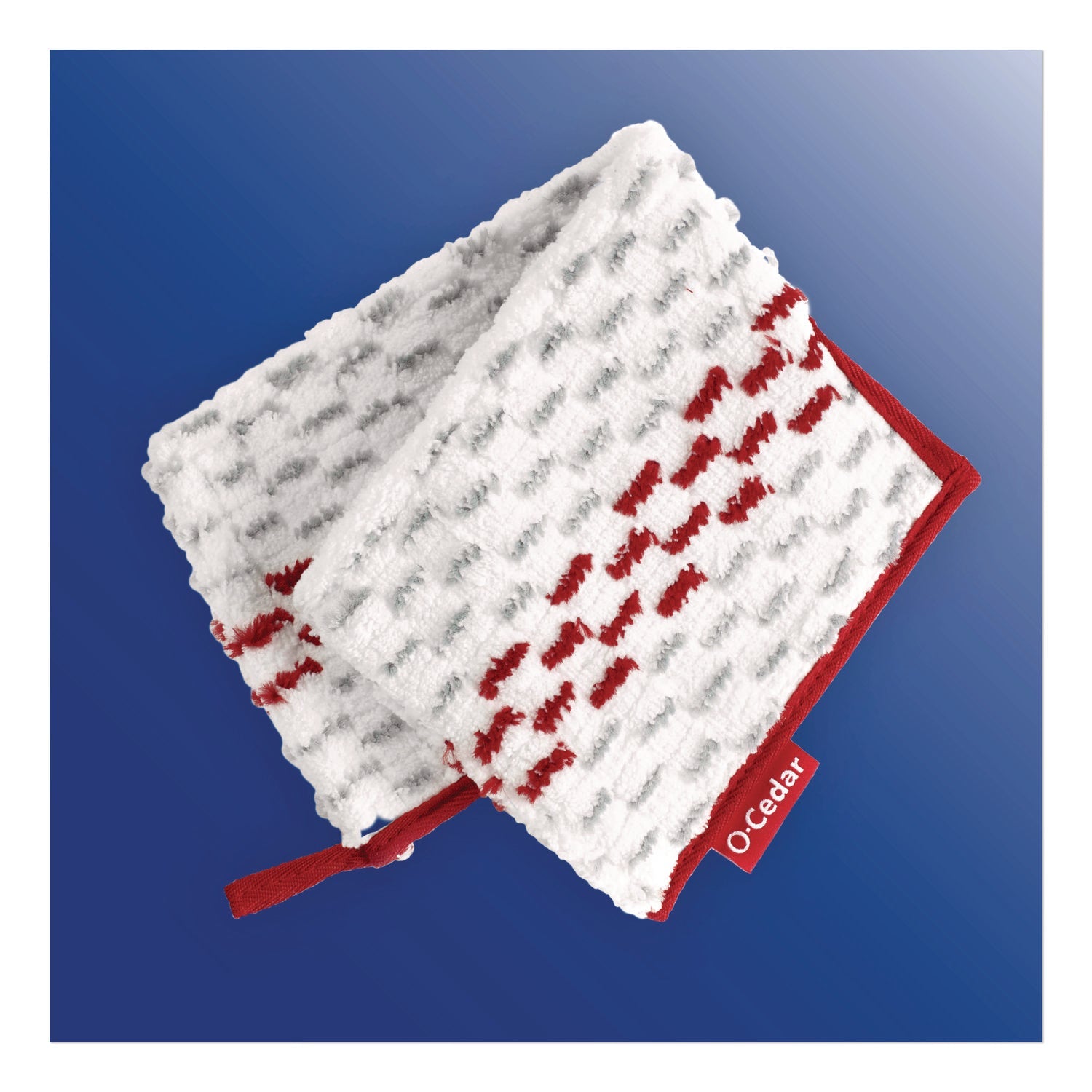 O-Cedar® ProMist MAX Refill, Microfiber, Custom Size for ProMist Mop System, Red/White/Gray, 4/Carton