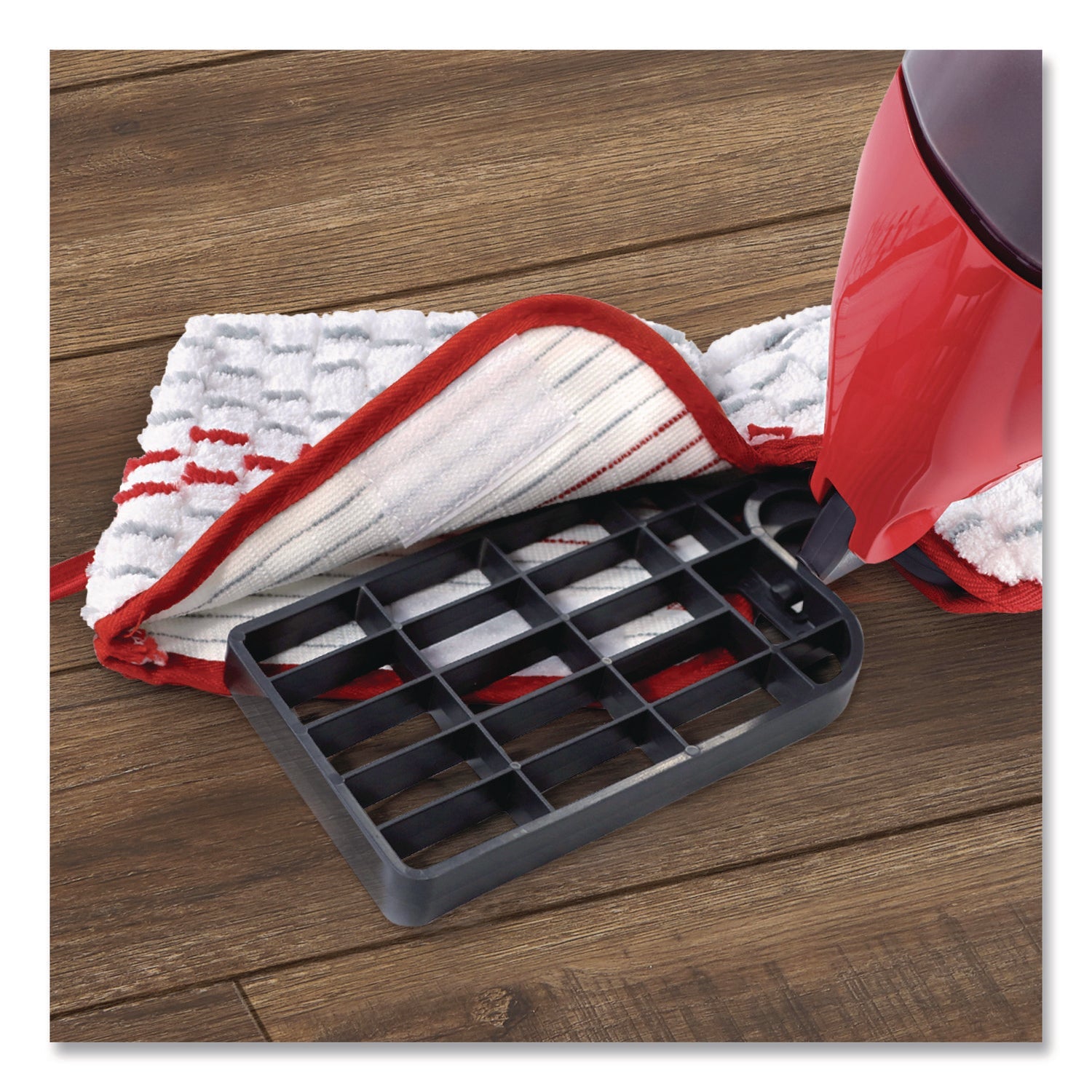O-Cedar® ProMist MAX Refill, Microfiber, Custom Size for ProMist Mop System, Red/White/Gray, 4/Carton