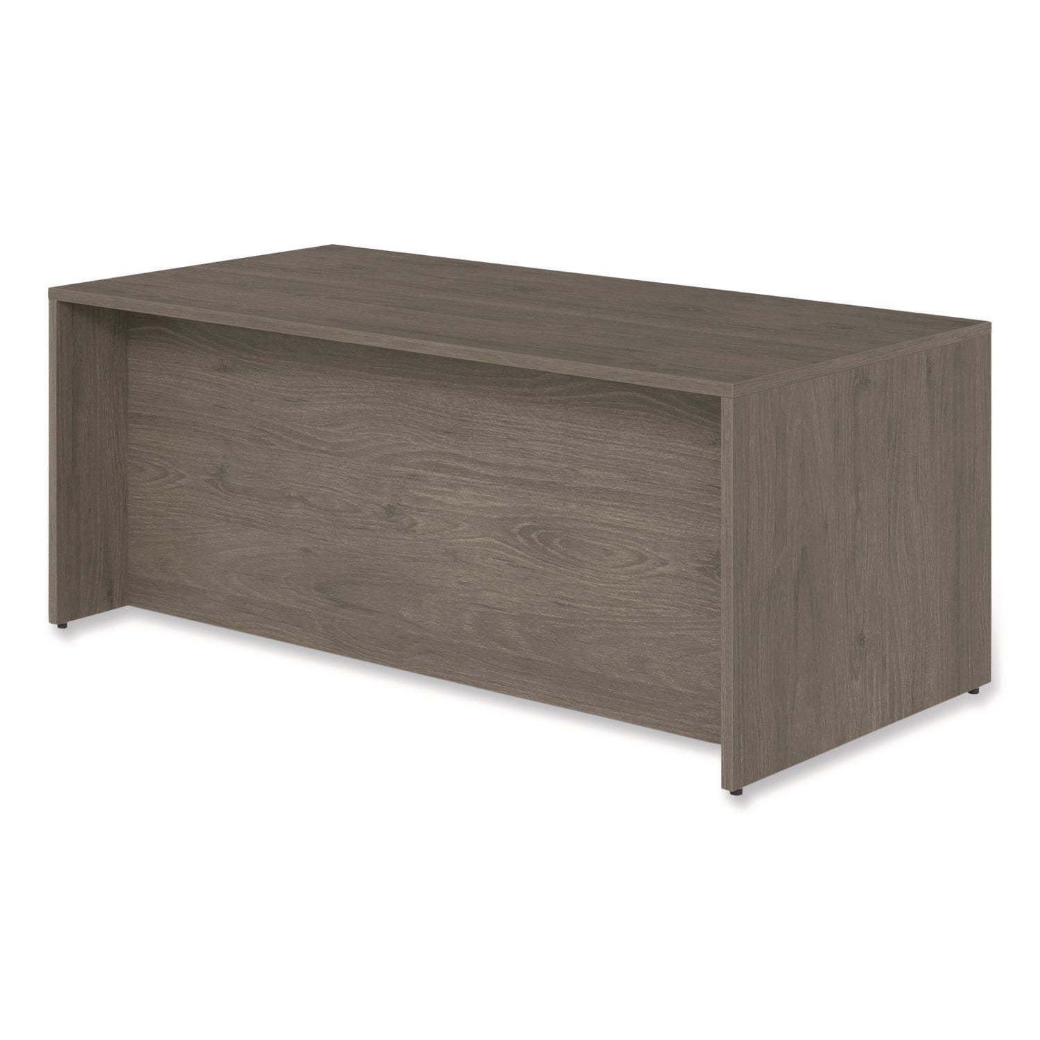 Alera® Alera Seville Series Single Pedestal Desk, Left Pedestal, 72" x 36" x 29", Walnut