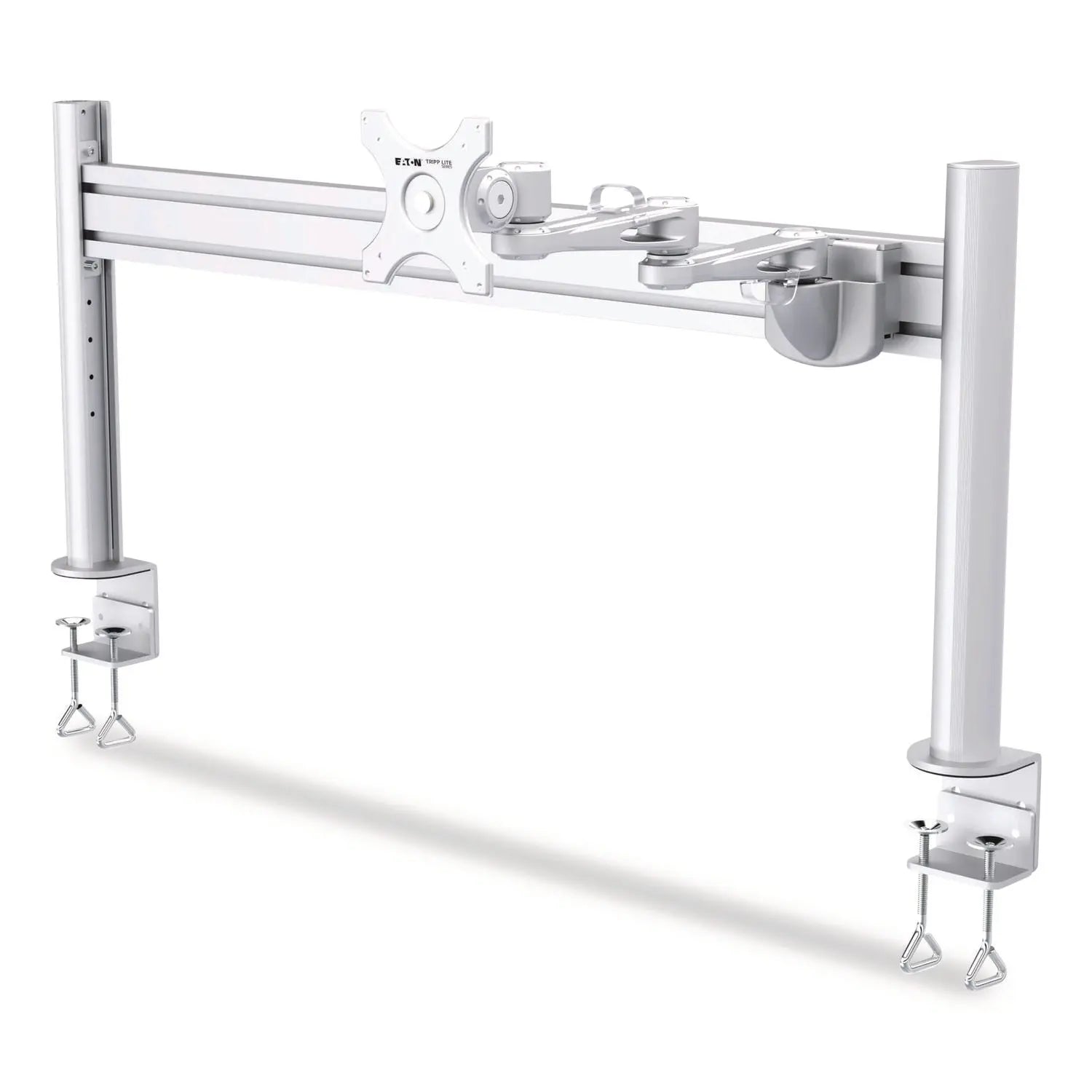 Tripp Lite by Eaton Dual-Extension Monitor Mount for Slat Wall System for 32" TVs, 4.9w x 4.7d x 20.5h, Silver, Supports 22 lb