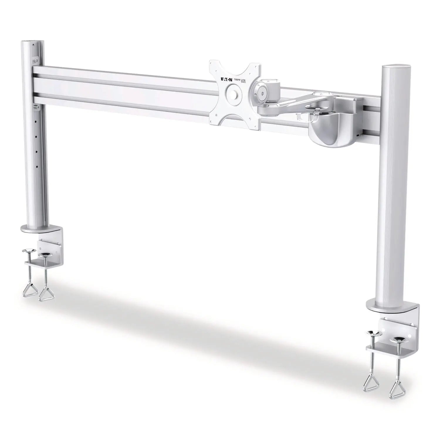 Tripp Lite by Eaton Single-Extension Monitor Mount for Slat Wall System for 32" TVs, 4.9w x 4.7d x 14.2h, Silver, Supports 22 lb