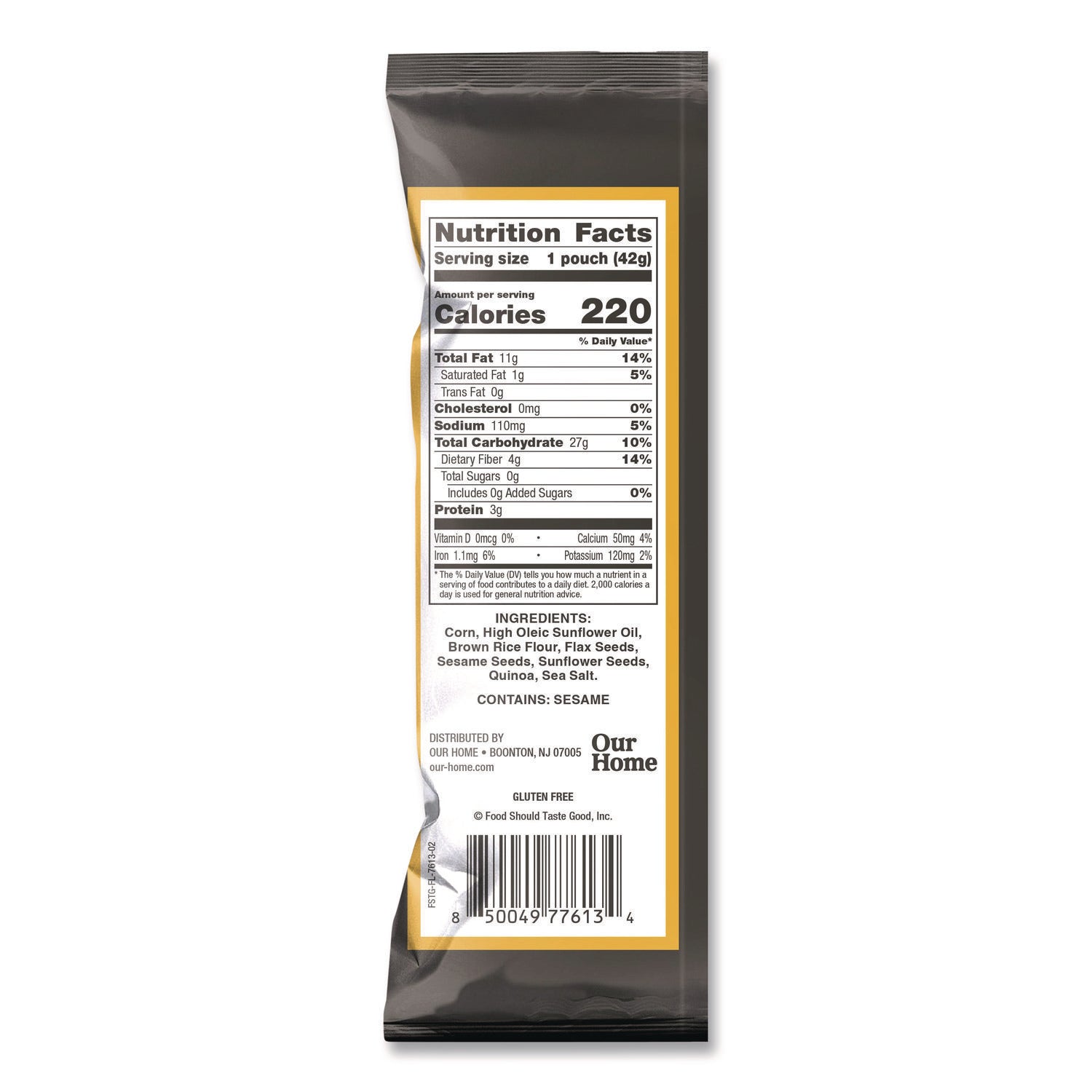 Food Should Taste Good™ Tortilla Chips, Multigrain with Sea Salt, 1.5 oz, 24/Carton