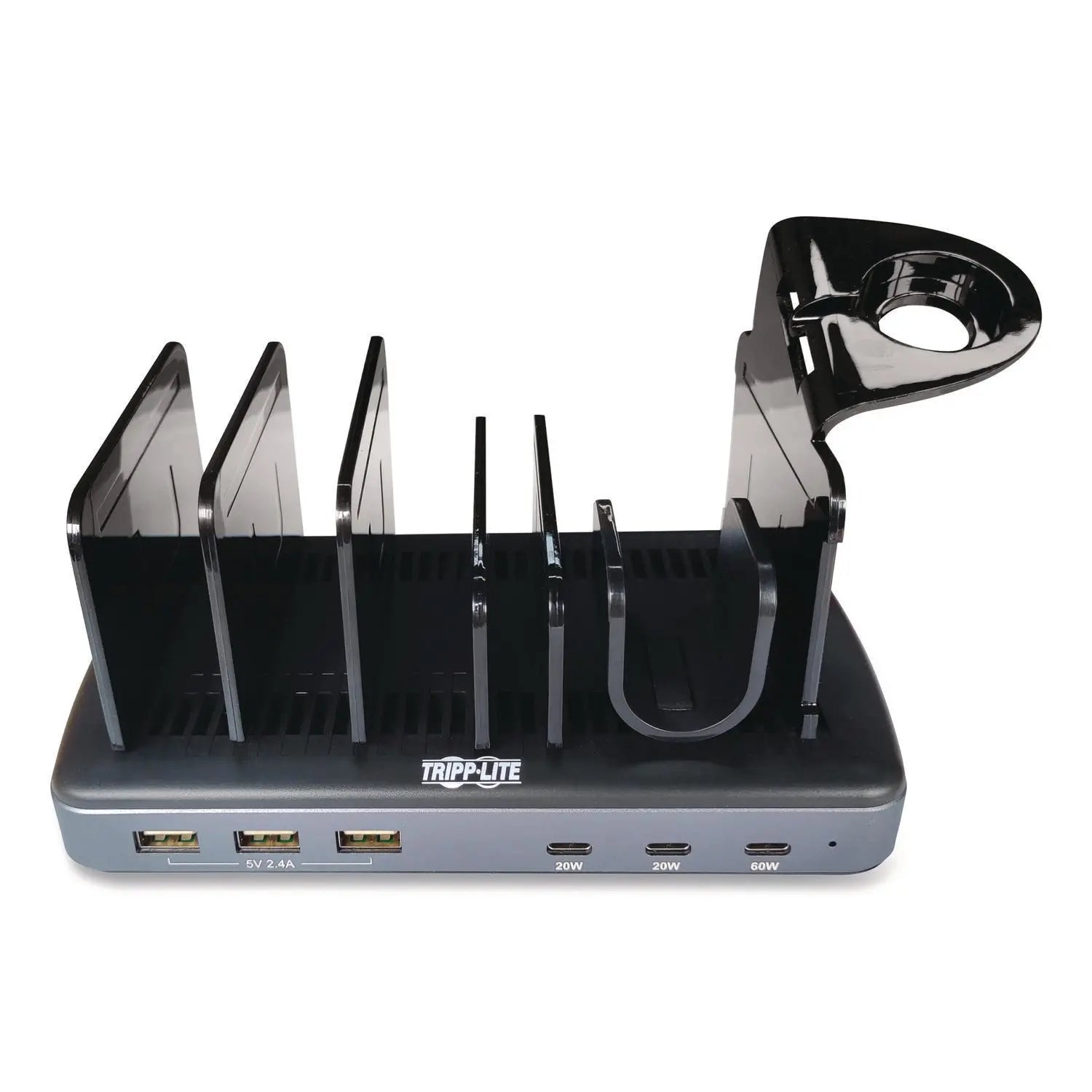 Tripp Lite by Eaton 120W Multi-Device Charging Station with Storage, 6 Devices, 7.3 x 4.45 x 1.33