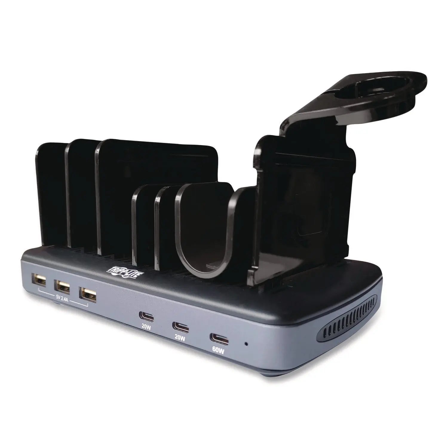 Tripp Lite by Eaton 120W Multi-Device Charging Station with Storage, 6 Devices, 7.3 x 4.45 x 1.33