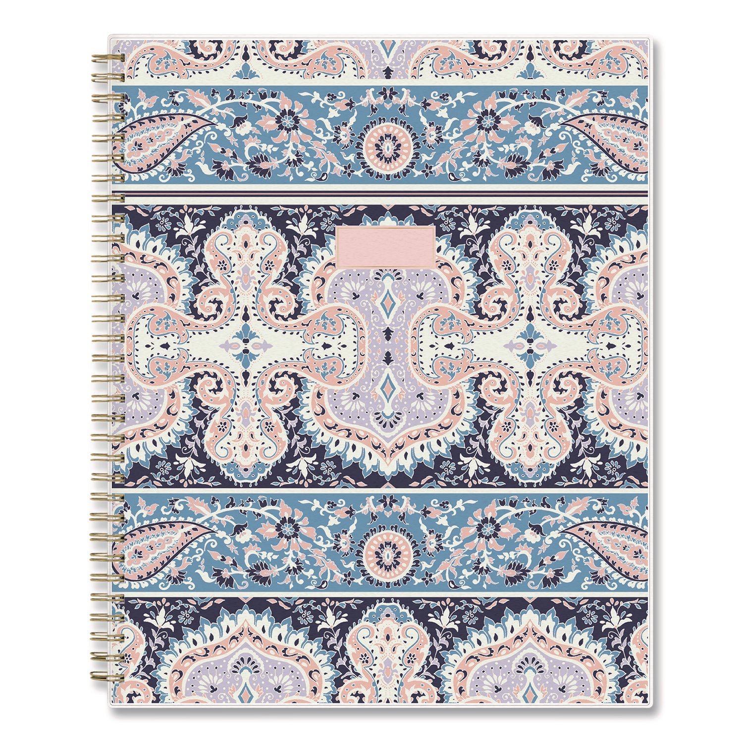 Blue Sky® Cocorrina Weekly/Monthly Planner, Pastel Paisley Artwork, 11 x 8.5, Blue/Pink/White Cover, 12-Month (Jan to Dec): 2025
