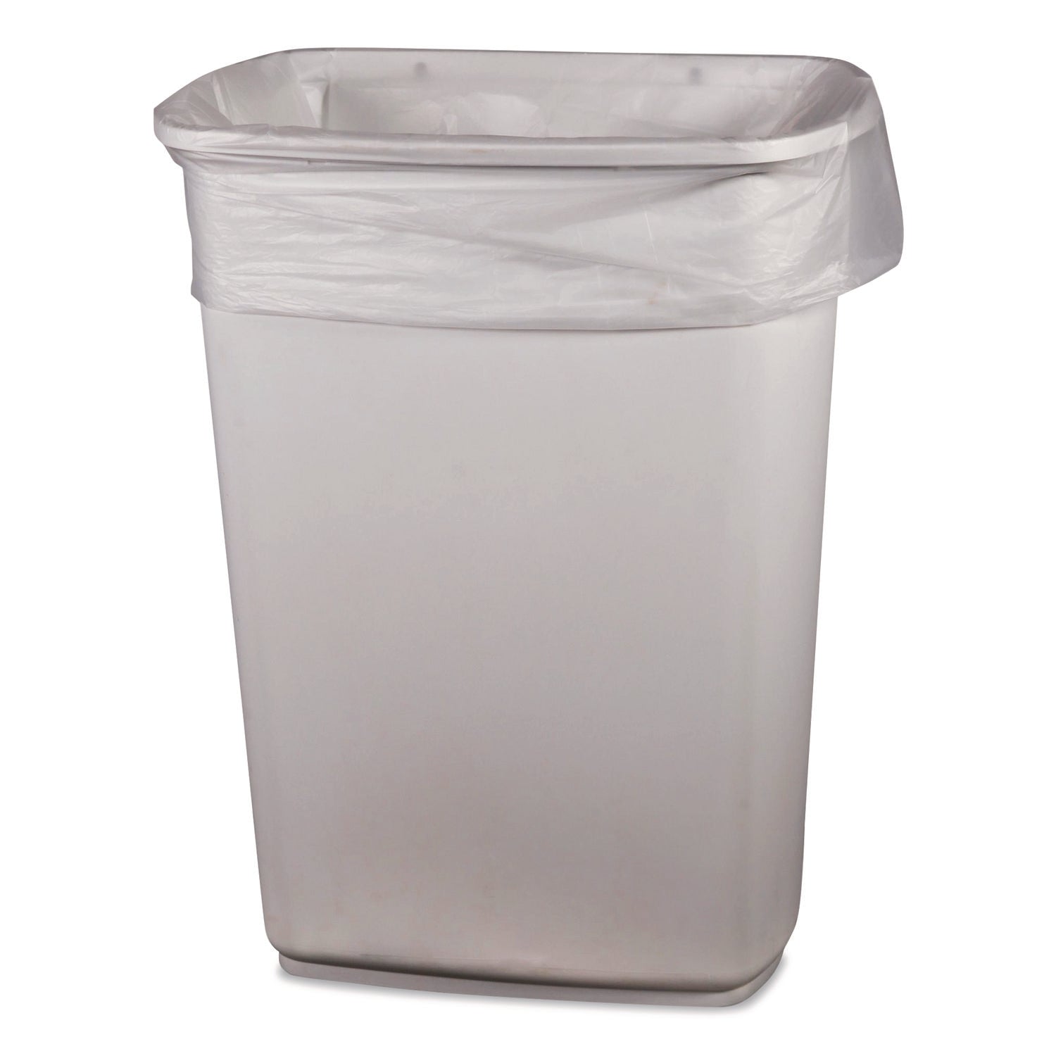 Boardwalk® High-Density Waste Can Liners, 10 gal, 8 mic, 24 x 24, Natural, 1,000/Carton