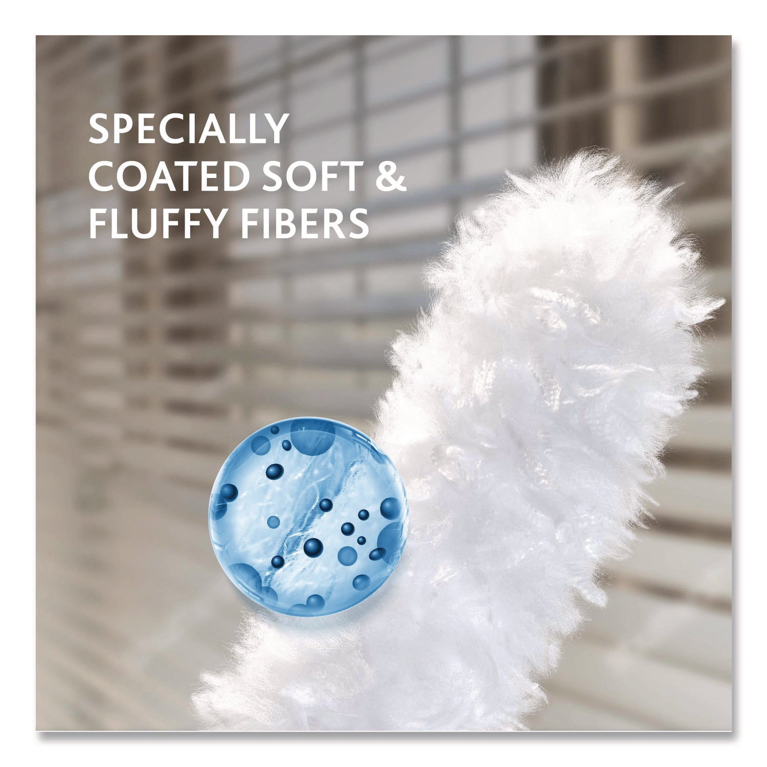 O-Cedar® Flex and Catch Duster Heavy-Duty Refills, Polyester, White, 5/Pack