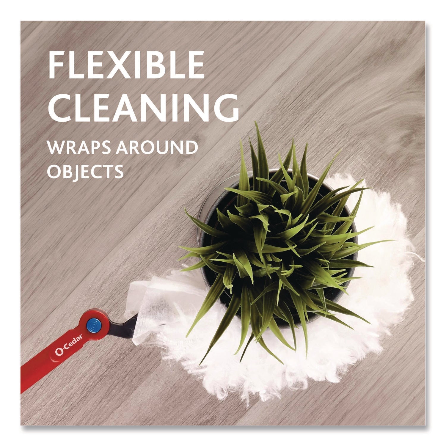 O-Cedar® Flex and Catch Duster Heavy-Duty Refills, Polyester, White, 5/Pack, 4 Packs/Carton