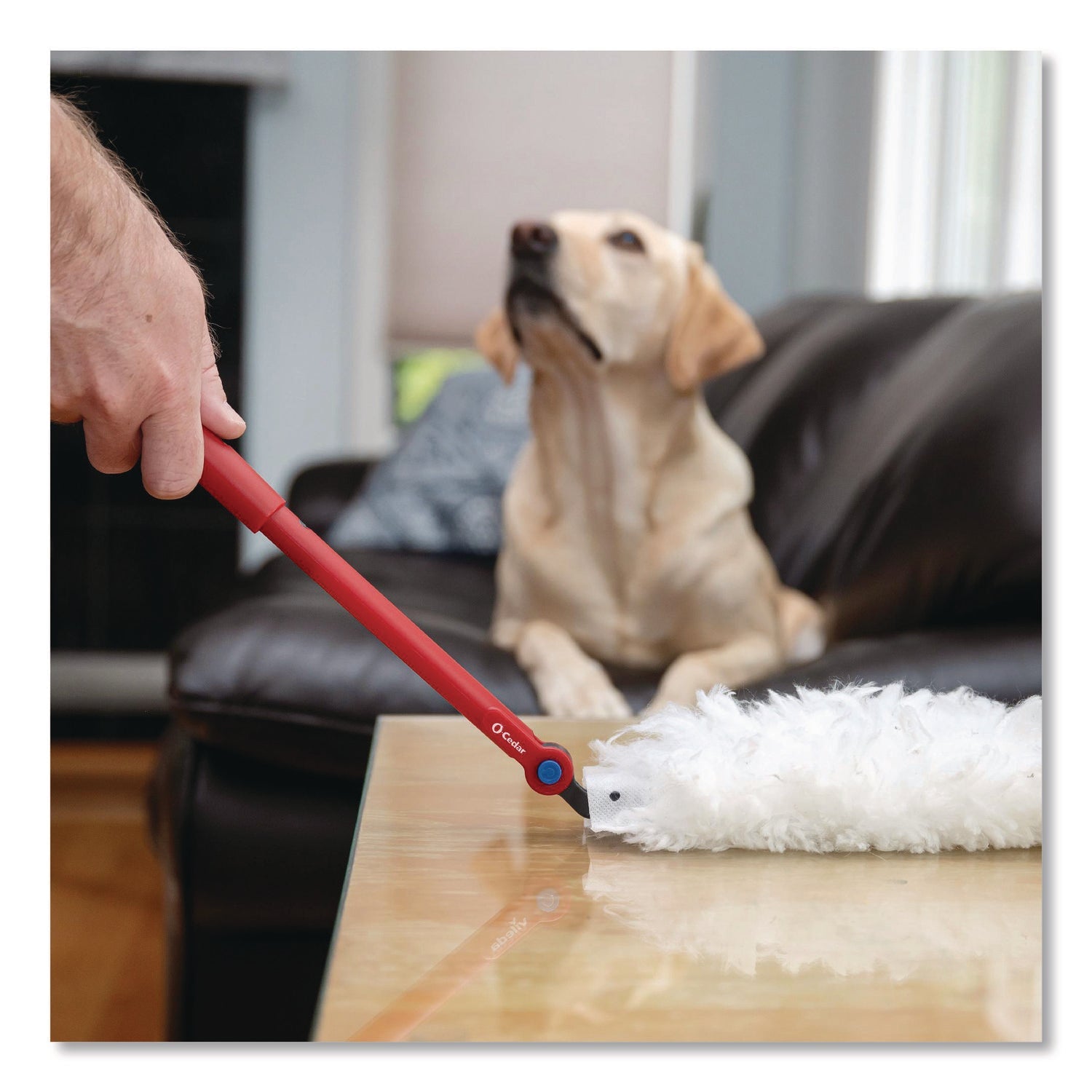O-Cedar® Flex and Catch Duster Heavy-Duty Refills, Polyester, White, 5/Pack, 4 Packs/Carton