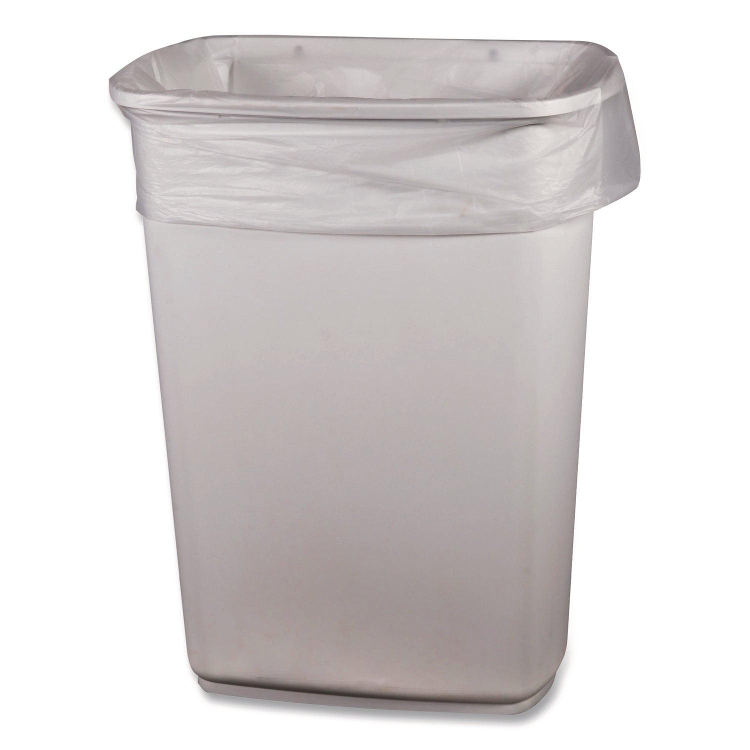 Boardwalk® High-Density Can Liners, 16 gal, 8 mic, 24 x 33, Natural, Perforated Roll, 1,000/Carton