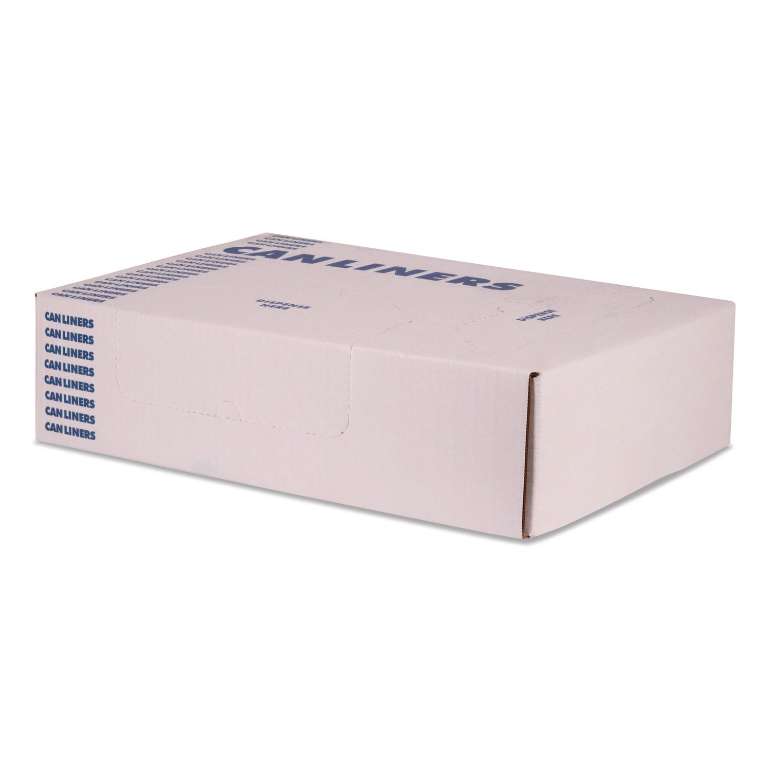 Heritage Linear Low-Density Can Liners, 56 gal, 1.1 mil, 46" x 50", Clear, 100/Carton