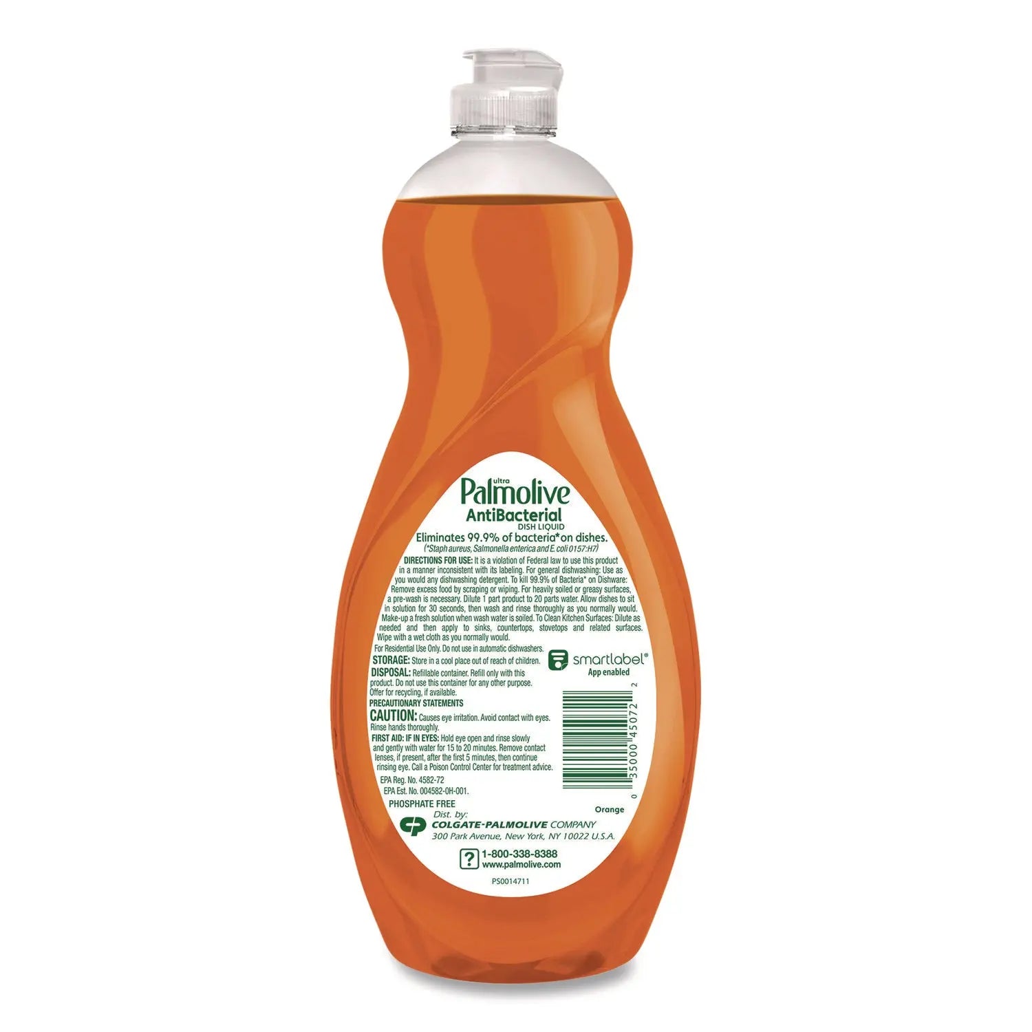 Palmolive® Ultra Antibacterial Dishwashing Liquid, Orange Scent. 32,5 oz Bottle