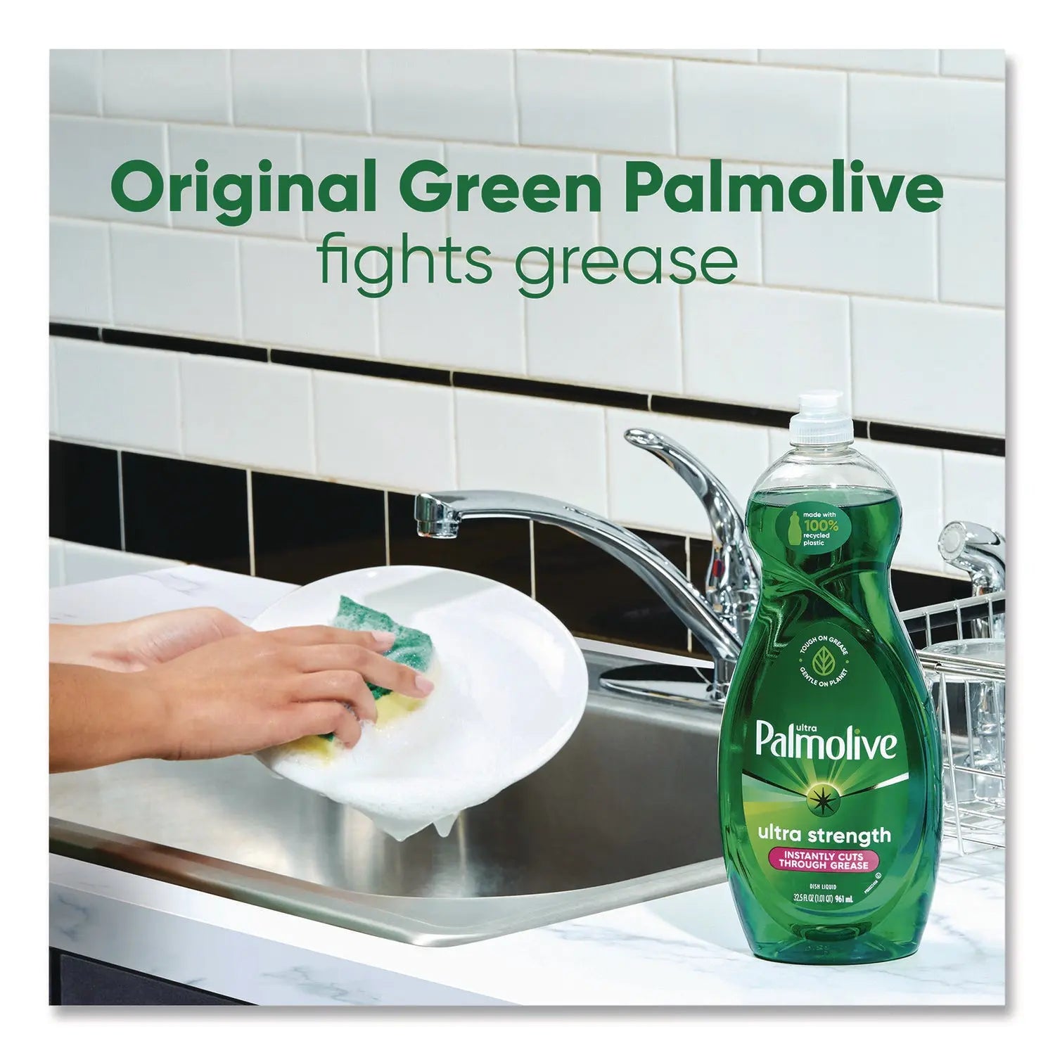 Ultra Palmolive® Dishwashing Liquid, Ultra Strength, Original Scent, 32.5 oz Bottle