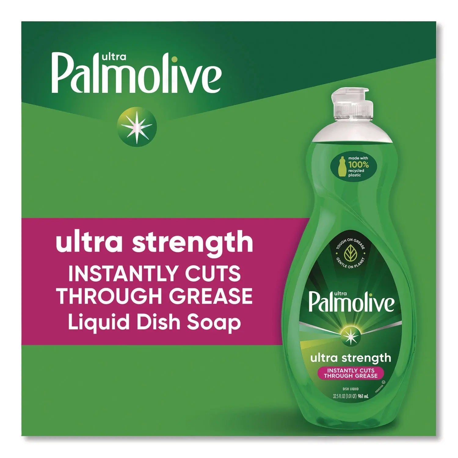 Ultra Palmolive® Dishwashing Liquid, Ultra Strength, Original Scent, 32.5 oz Bottle