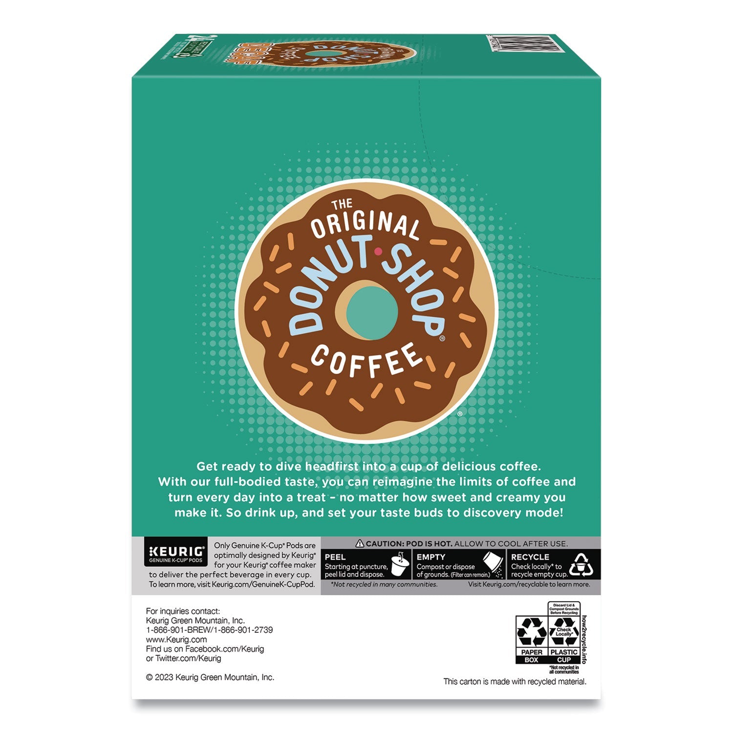 The Original Donut Shop® Decaf Coffee K-Cups, 0.39 oz, 22/Box