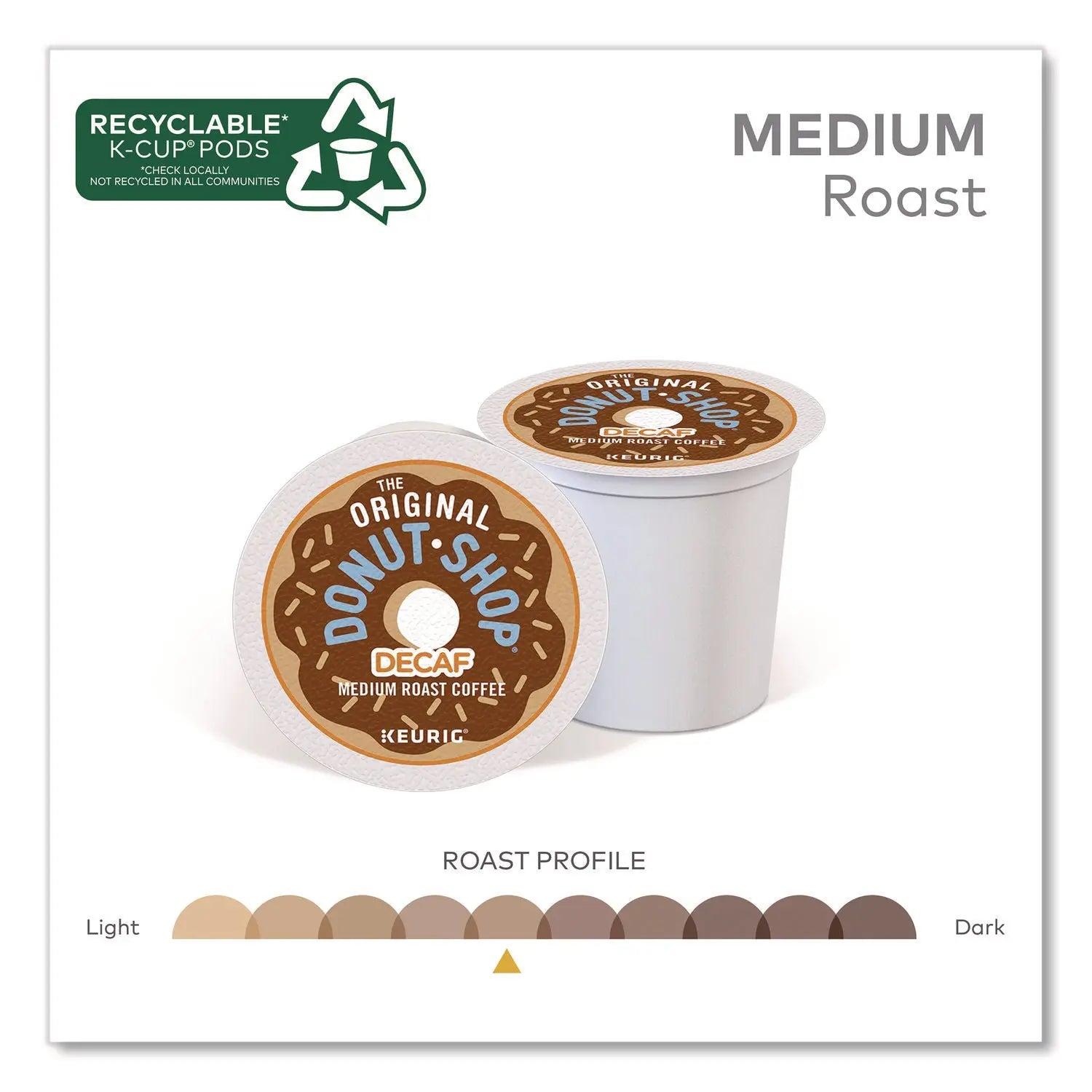 The Original Donut Shop® Decaf Coffee K-Cup Pods, 48/Box