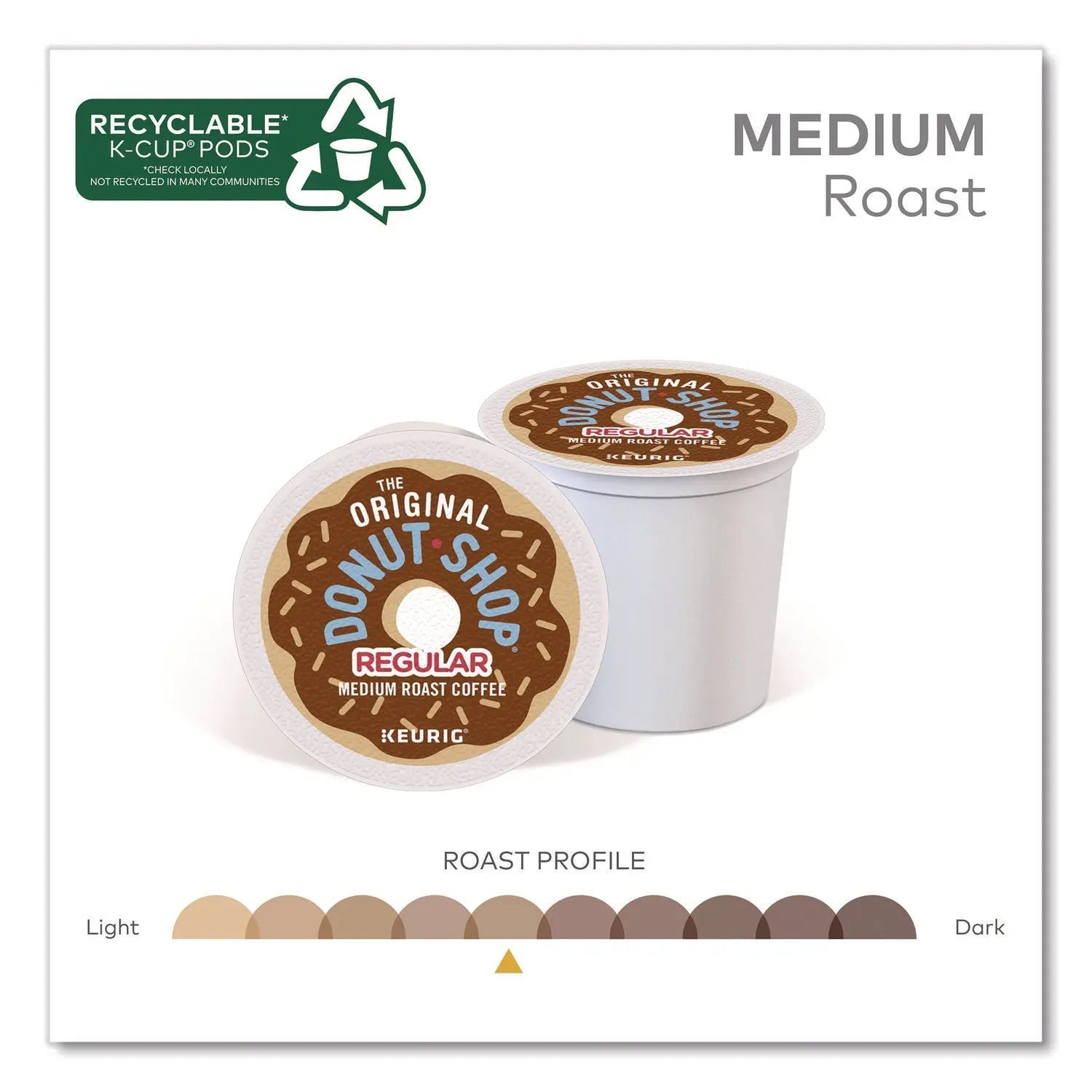 The Original Donut Shop® Donut Shop Coffee K-Cups, Regular, 0.39 oz, 48/Box