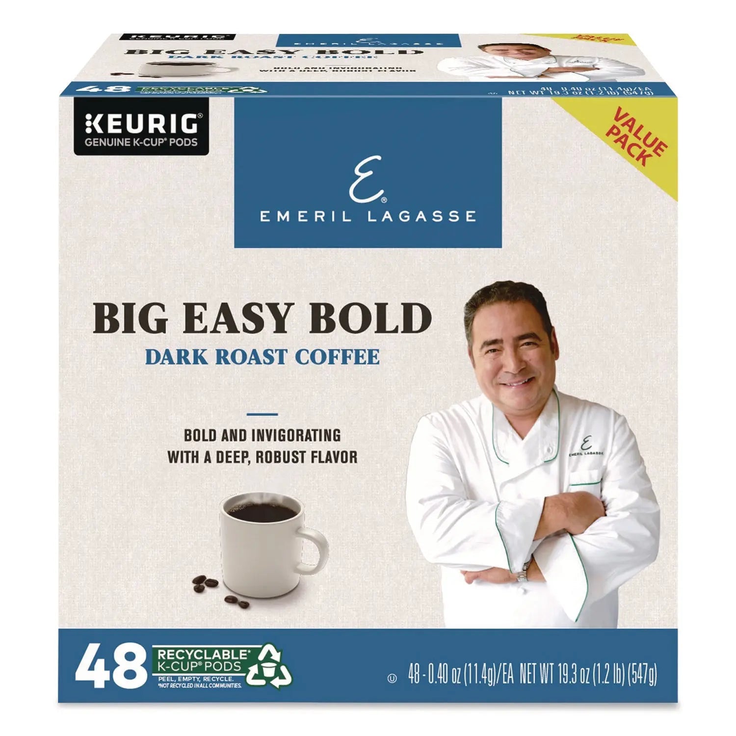 Emeril's™ Big Easy Bold Coffee K-Cups, 0.4 oz, 48/Box
