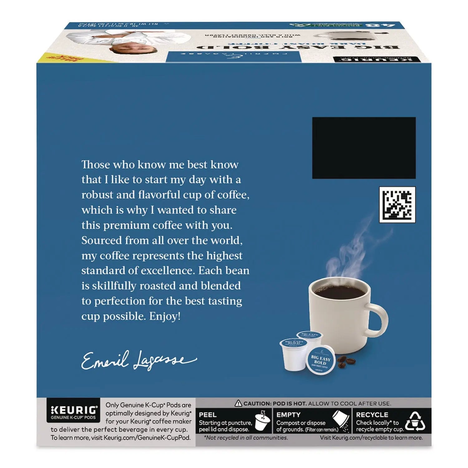 Emeril's™ Big Easy Bold Coffee K-Cups, 0.4 oz, 48/Box