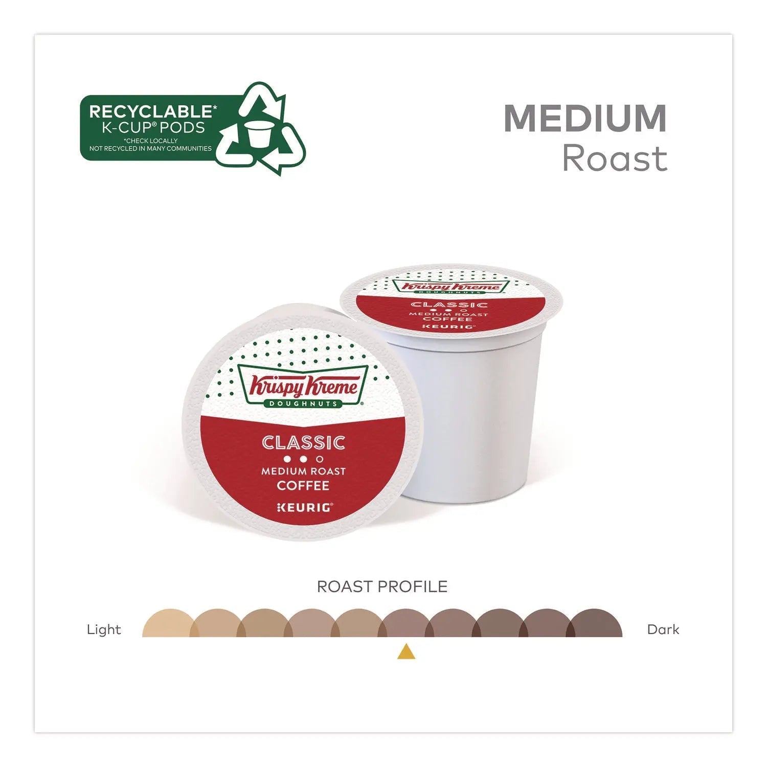 Krispy Kreme Doughnuts® Classic Coffee K-Cups, Medium Roast, 0.33 oz, 48/Box