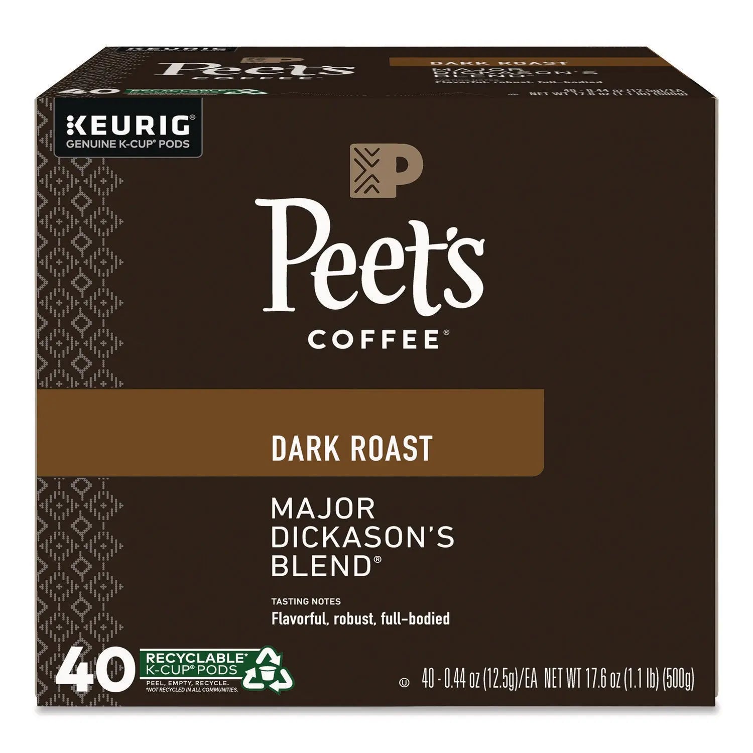 Peet's Coffee & Tea® Major Dickason's Blend K-Cups, 0.44 oz, 40/Box