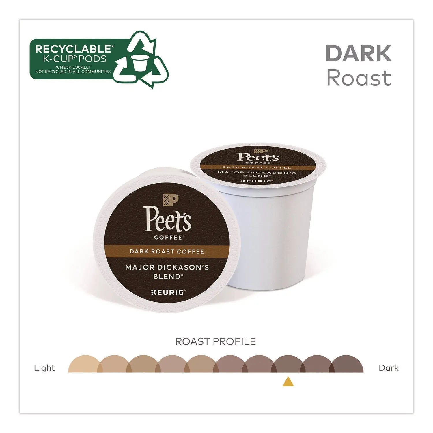 Peet's Coffee & Tea® Major Dickason's Blend K-Cups, 0.44 oz, 40/Box