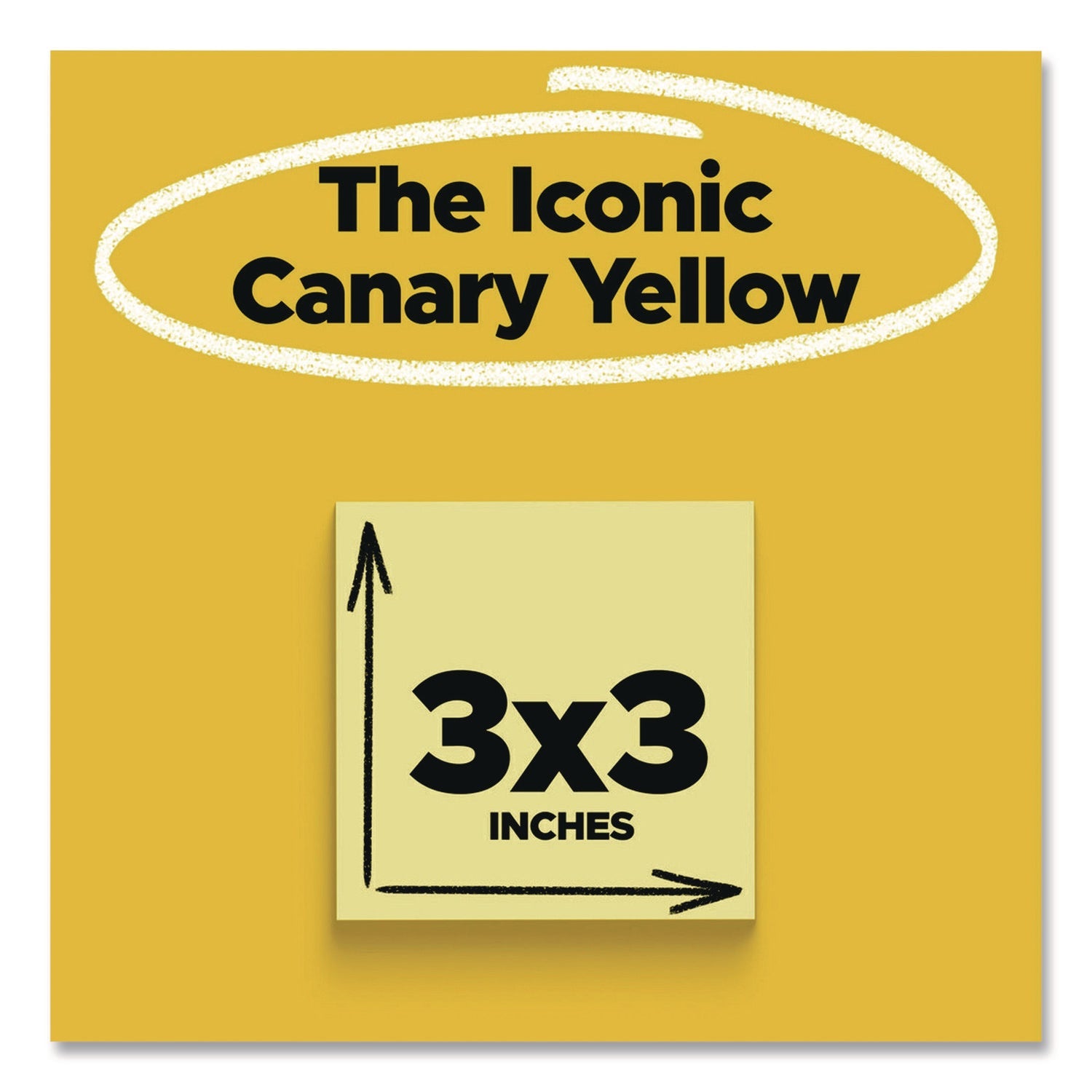 Post-it® Notes Super Sticky Super Sticky Pads in Canary Yellow, 3 x 3, 90 Sheets/Pad, 10 Pads/Pack