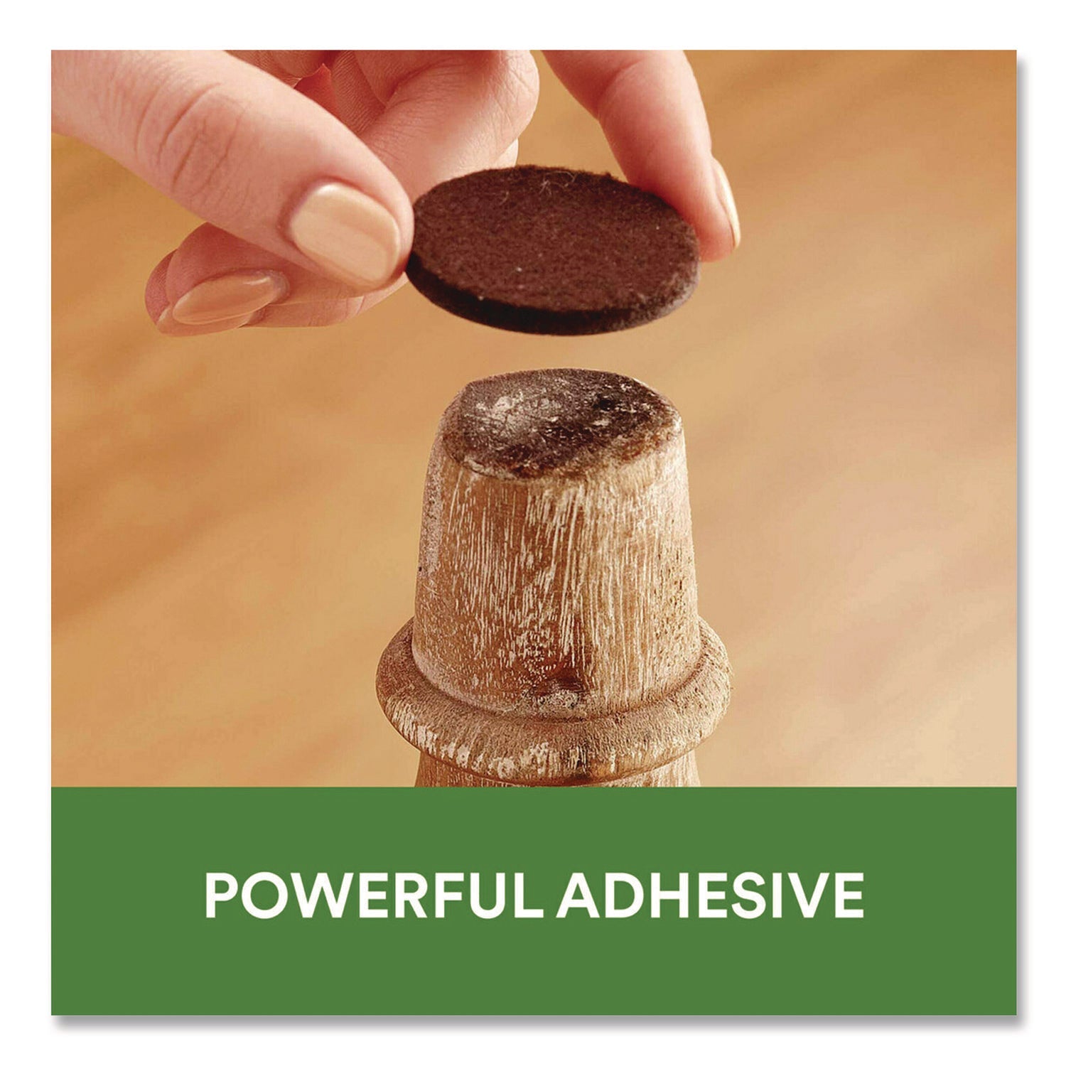 Scotch™ Felt Pad Protectors, 1" Diameter, Brown, 32/Pack