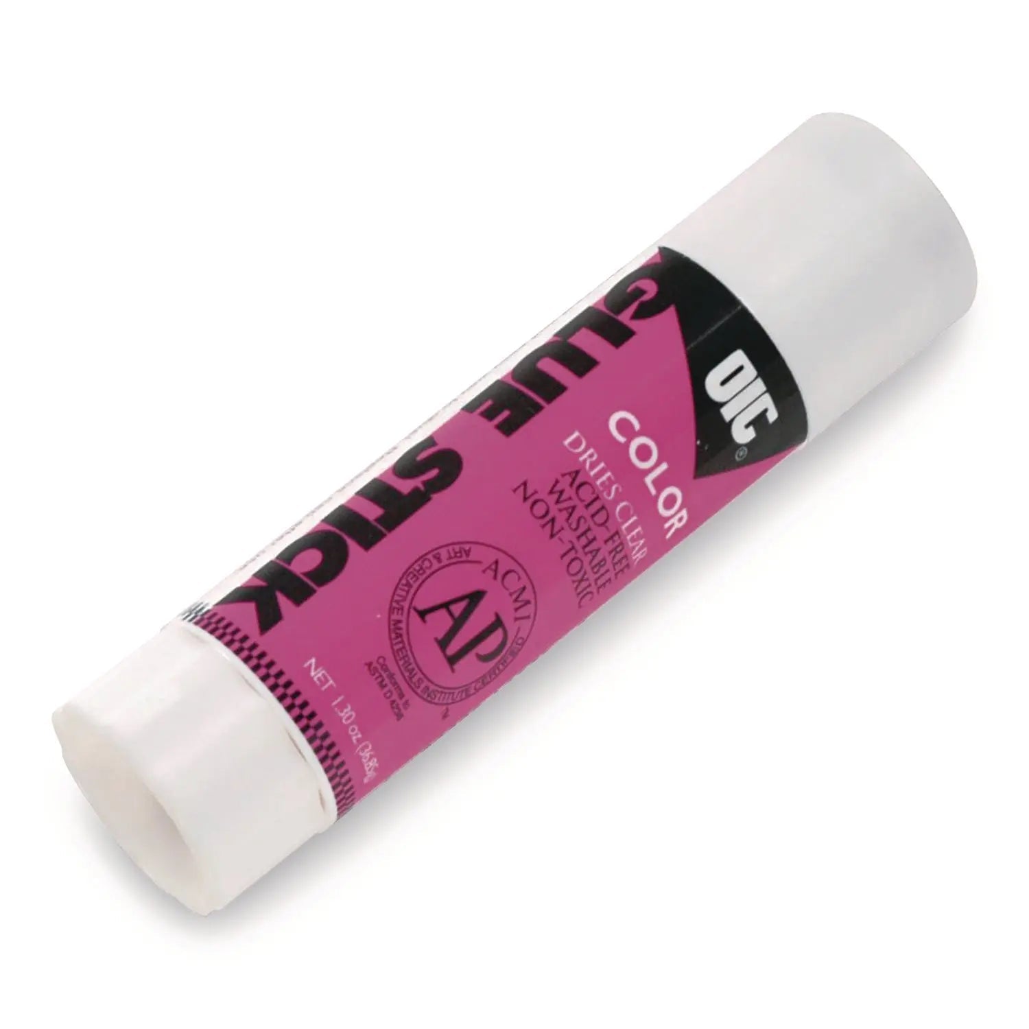 Officemate Glue Stick,1.3 oz, Applies Purple, Dries Clear